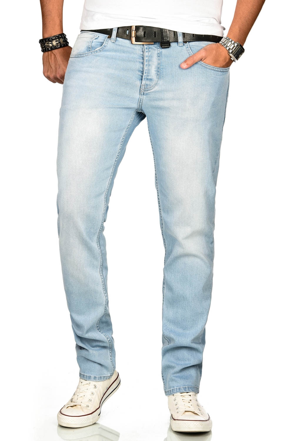 Alessandro Salvarini Stretch-Jeans "ASAngelo", Angenehme Passform durch vorhandenen Elasthan Anteil