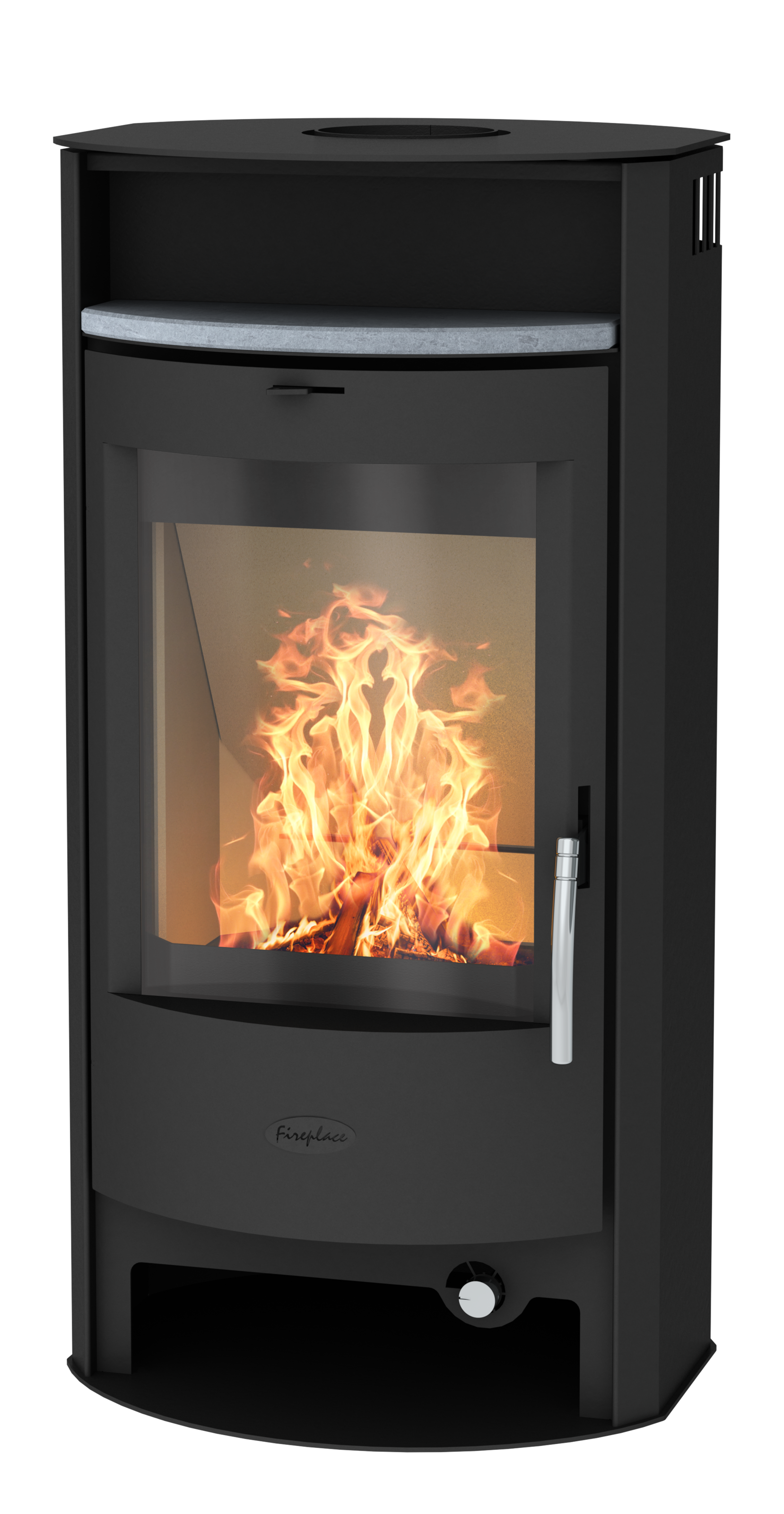 Fireplace Kaminofen ""Parma Stahl", Dauerbrand geprüft, Lieferung bis ins Wohnzimmer" geprüft, für Anthrazit Nuss 3 geeignet, Exklusiv, schwarz