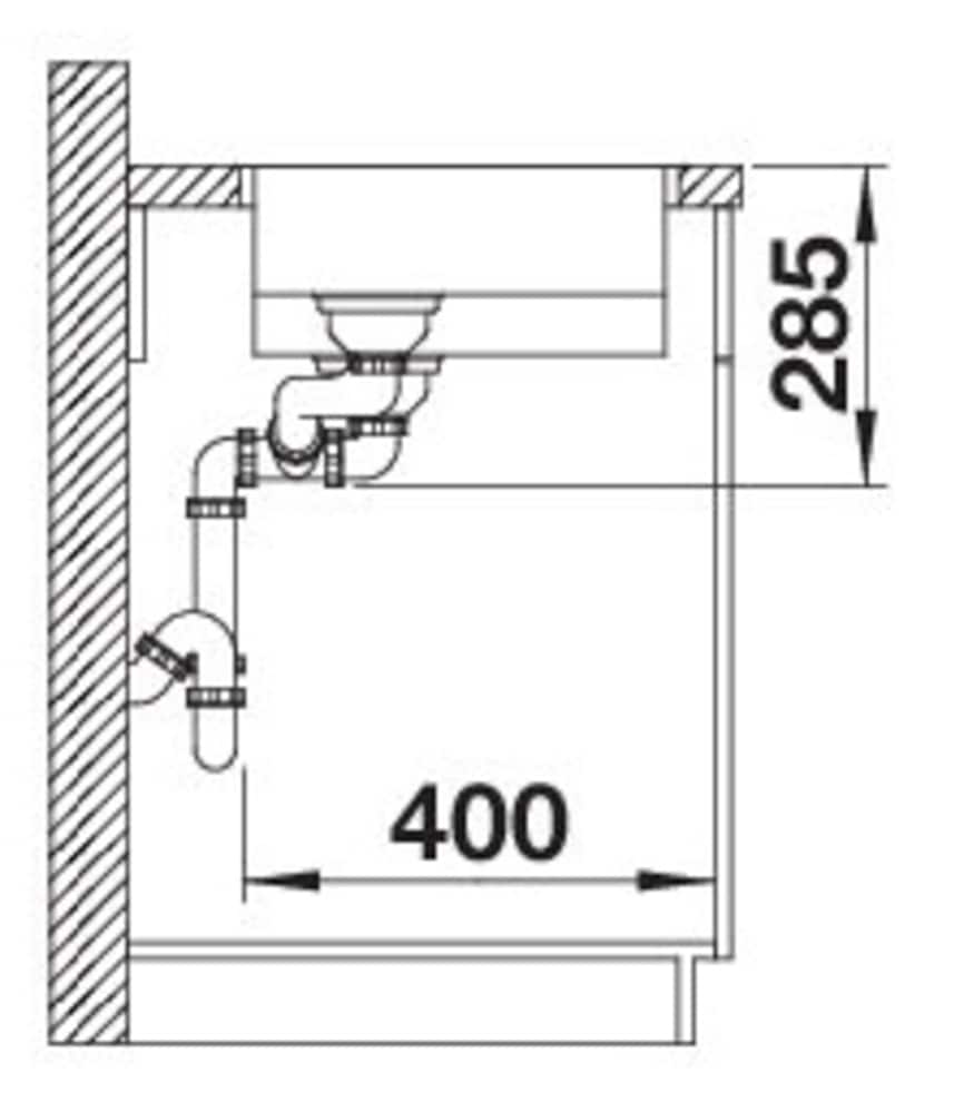 Blanco Edelstahlspüle »SOLIS 340/180-IF« 1 Stk. tlg. zum wechselseitigen Einbau geeignet