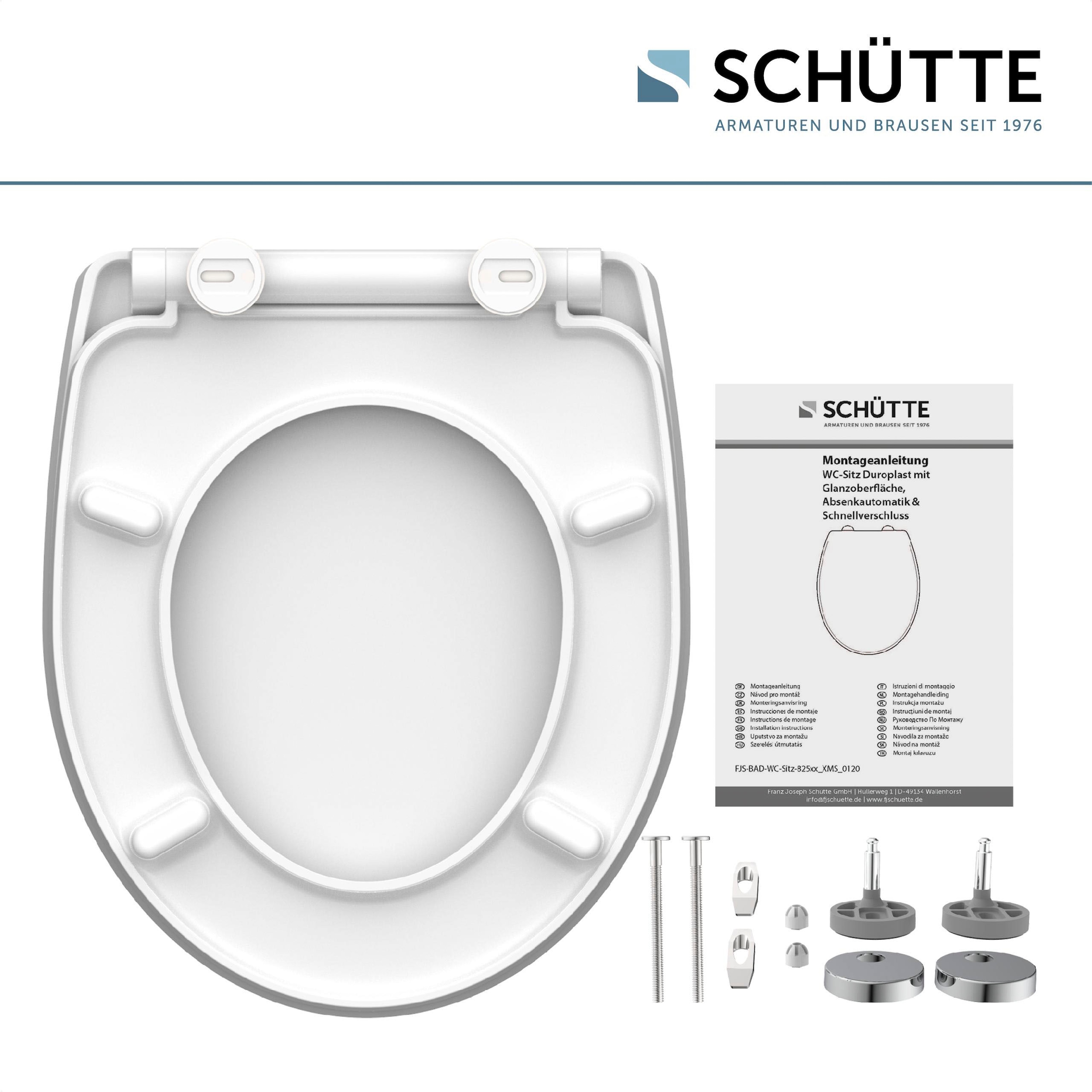 Schütte WC-Sitz »Water Lily«, Duroplast, mit Absenkautomatik und Schnellverschluss, High Gloss