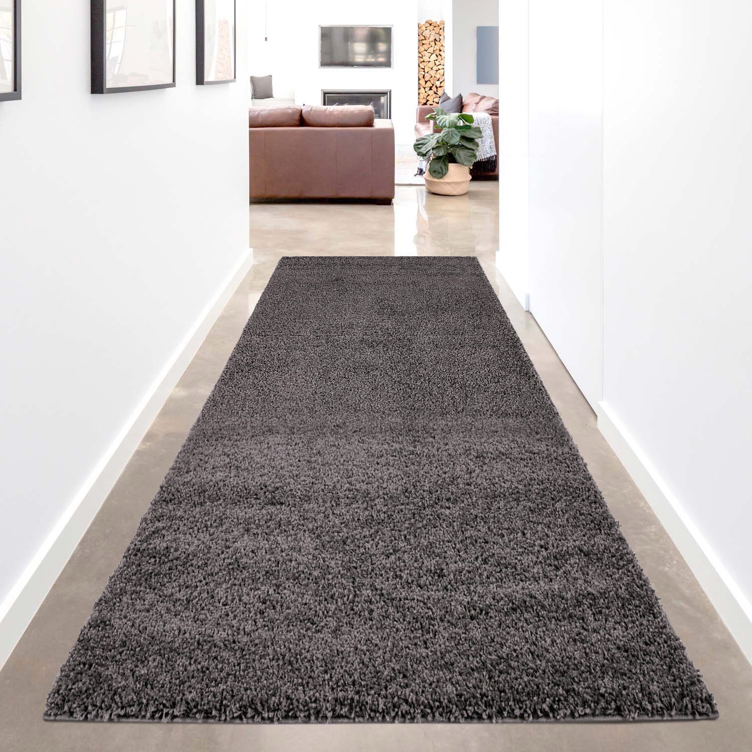 Carpet City Hochflor-Teppich "Shaggi uni 500" rechteckig 30 mm Höhe Läufer, günstig online kaufen