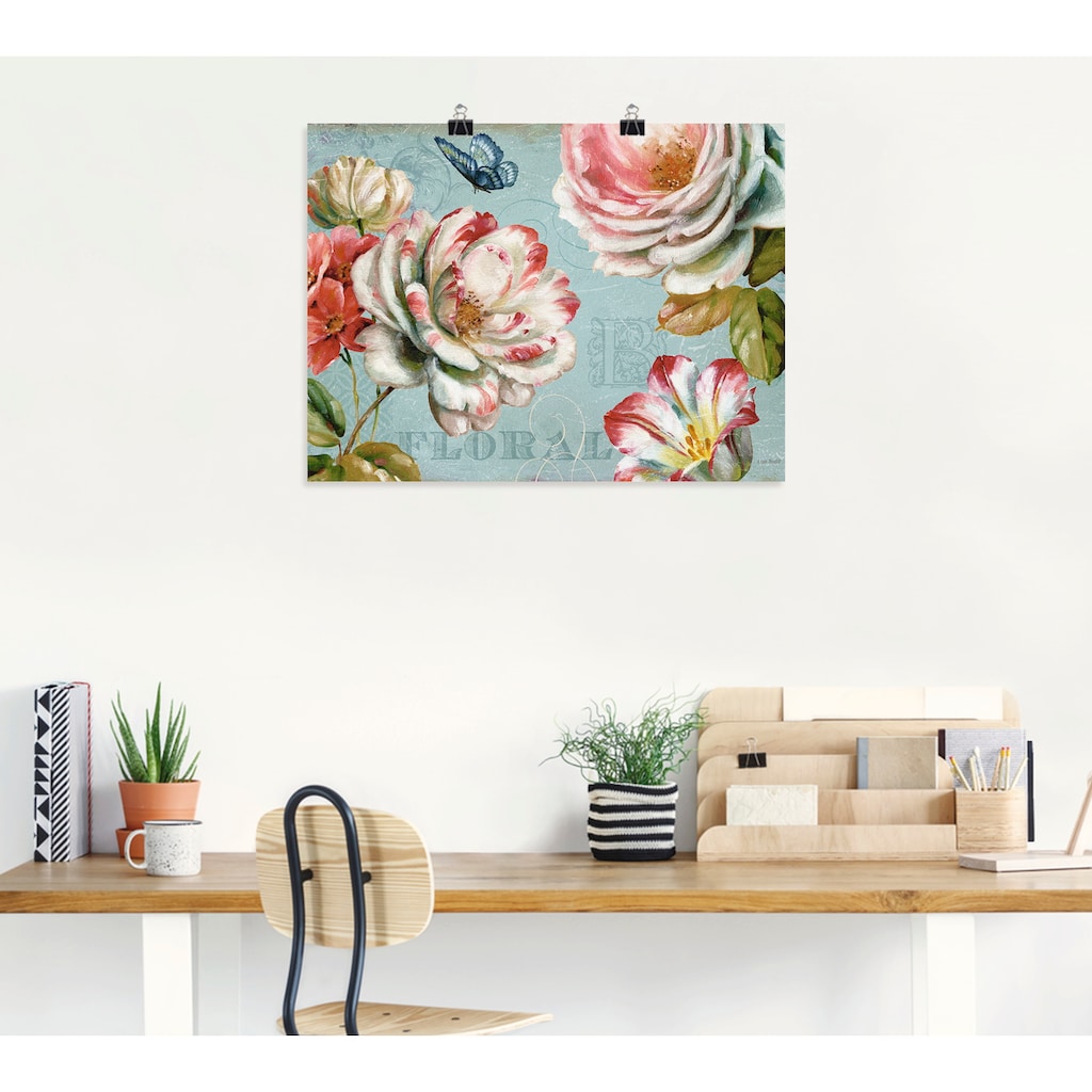 Wohnen Wohnaccessoires Artland Wandbild »Frühlingsromanze III«, Blumen, (1 St.), in vielen Größen & Produktarten -Leinwandbild, 