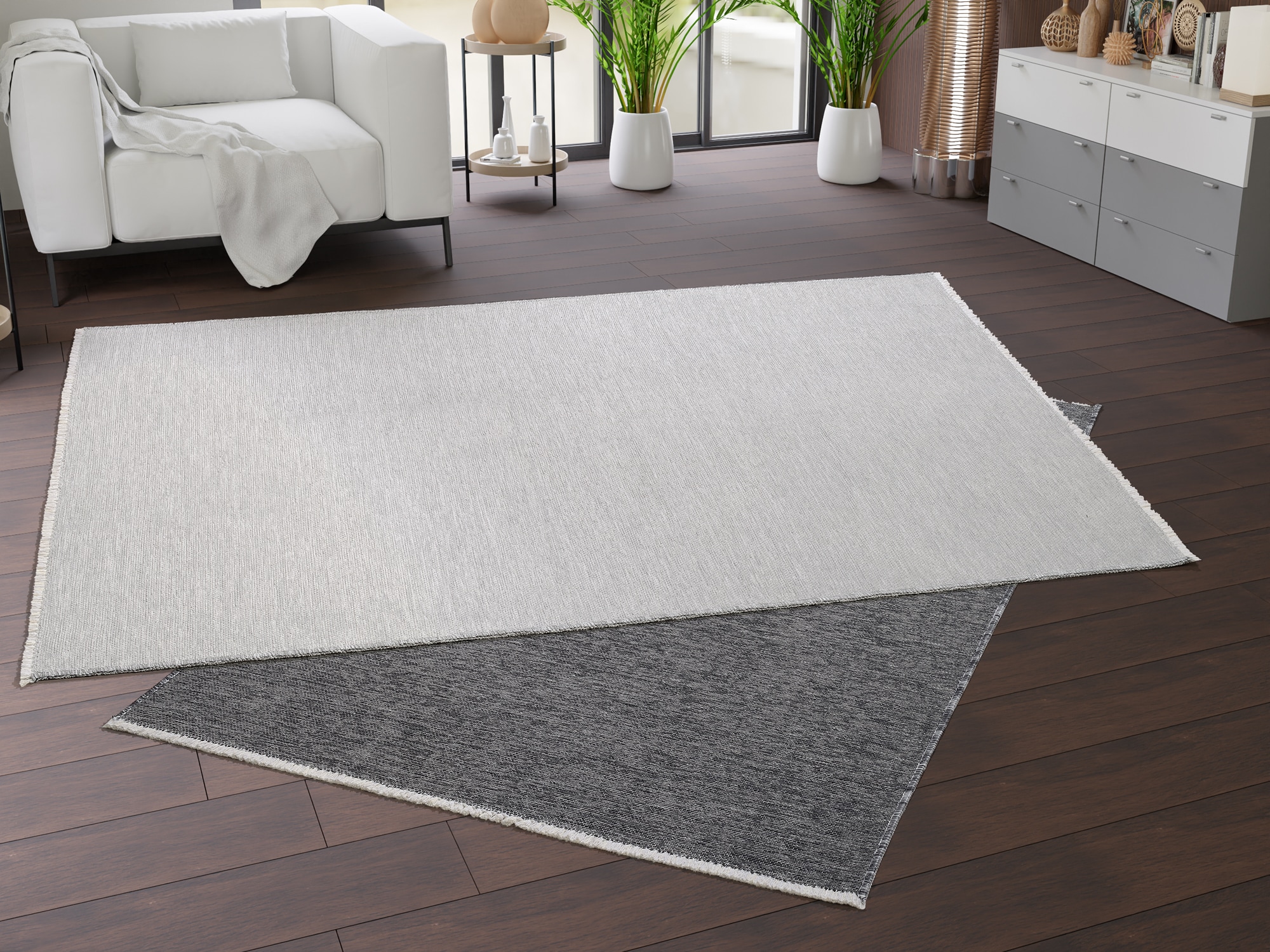 OCI DIE TEPPICHMARKE Teppich "JOKER OF COLORS" rechteckig 5 mm Höhe Wendeteppich, weiche flache Oberfläche, beidseitug nutzbar