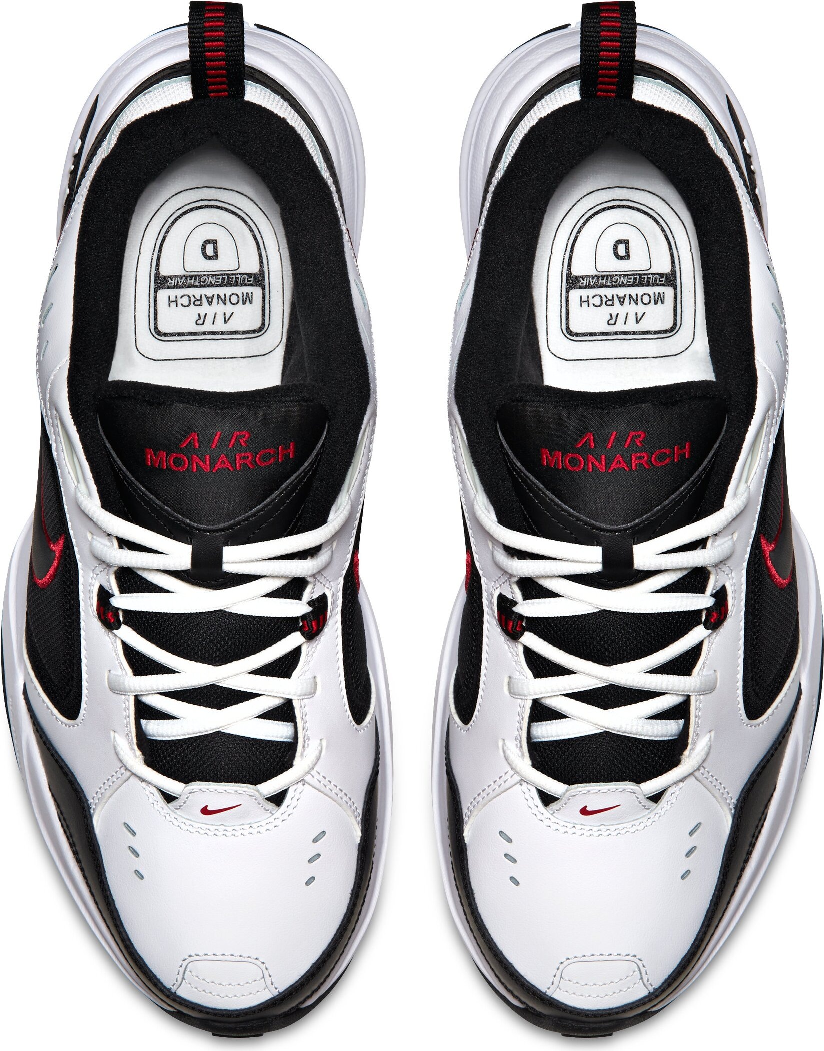Sneaker NIKE "AIR MONARCH IV", Herren, Gr. 44, schwarz-weiß (weiß, schwarz), Leder, Synthetik, Textil, Schuhe Sneaker, Topseller 3