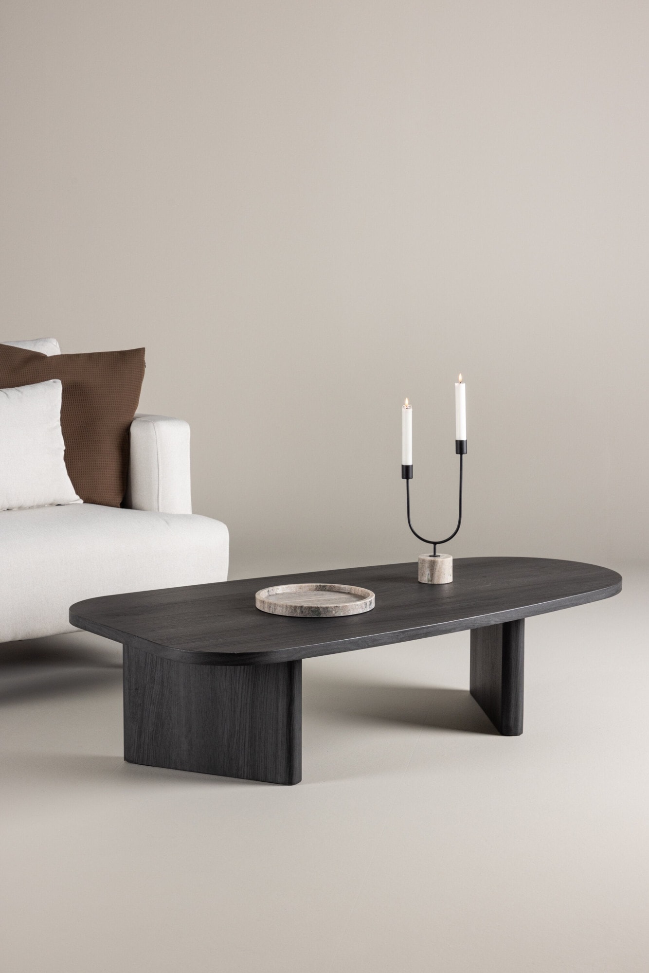 Venture Home Couchtisch Sofatisch, MDF, oval, flach, großzügig, modern
