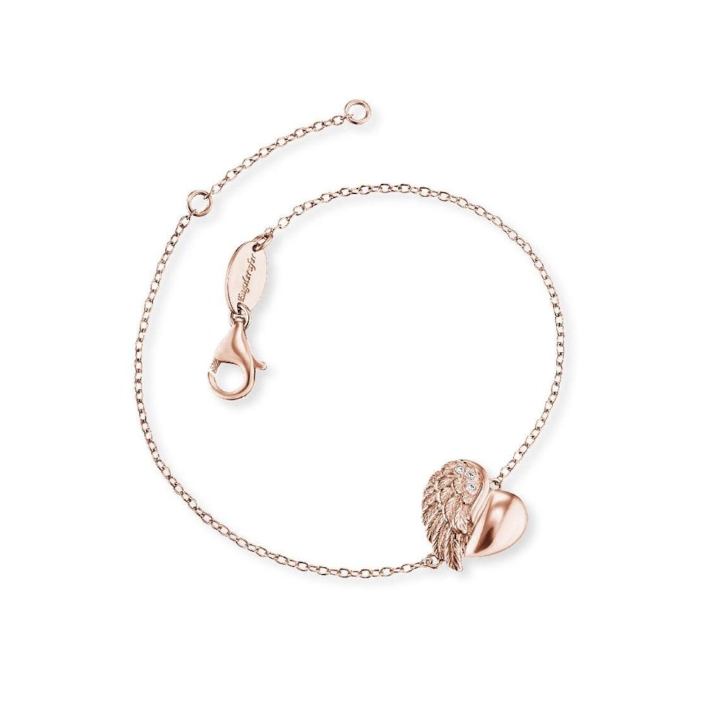 Engelsrufer Silberarmband »Little magic, ARMBAND HERZFLÜGEL ROSÈ PLATED, ERB-LILHEARTWING-R«