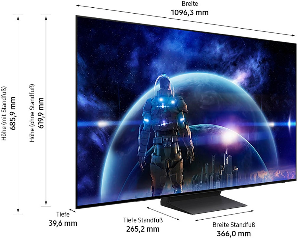 Samsung OLED-Fernseher »GQ48S90DAE«, 4K Ultra HD, Smart-TV, Neural Quantum 4K AI Gen2 Prozessor, Gaming Hub, bis zu 144Hz