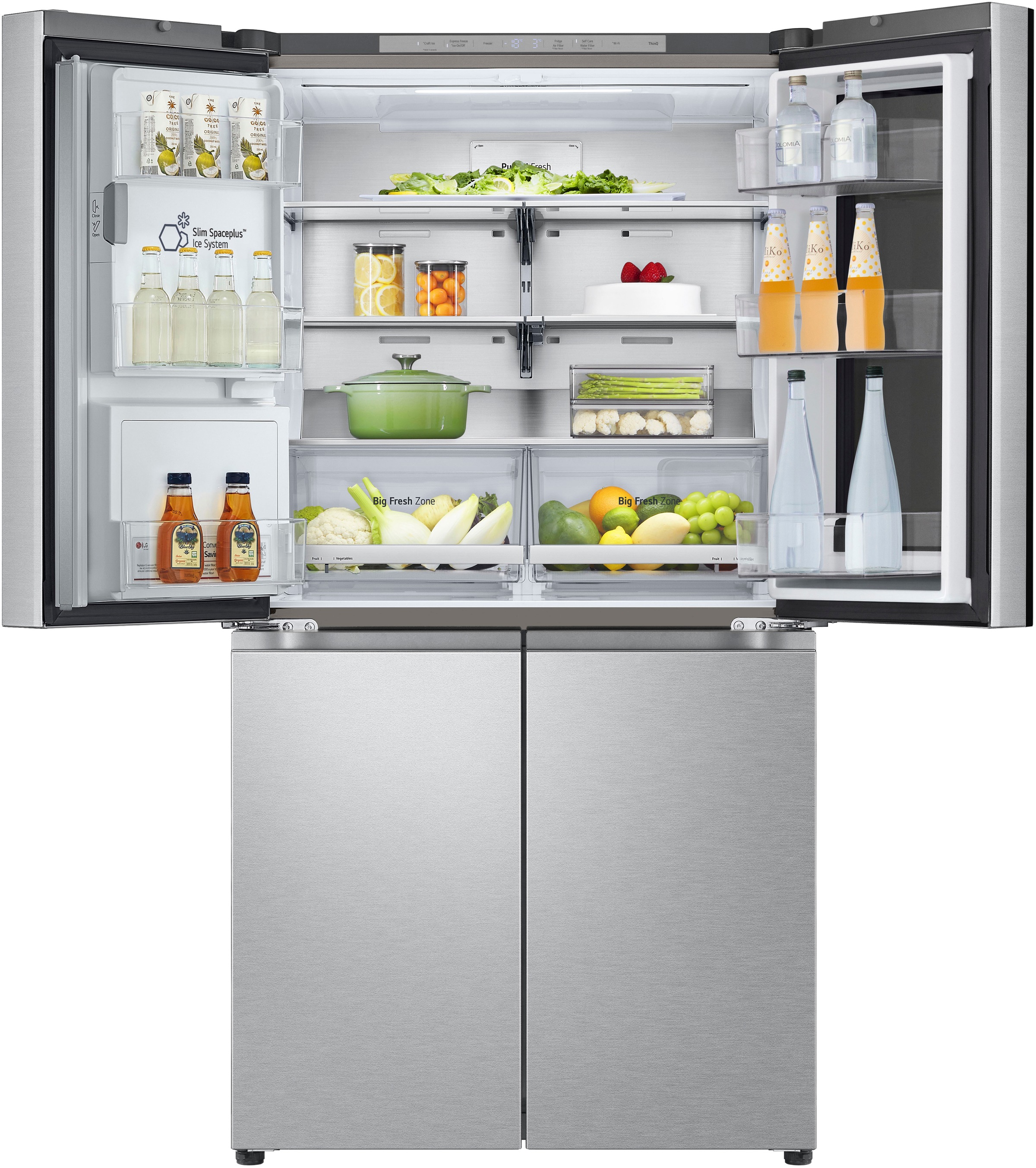 Thumbnail - LG Multi Door "GMG960MBEE" 179,2 cm hoch 91,4 cm breit InstaView: zweimal klopfen, reinschauen mit Craft Ice - Spender