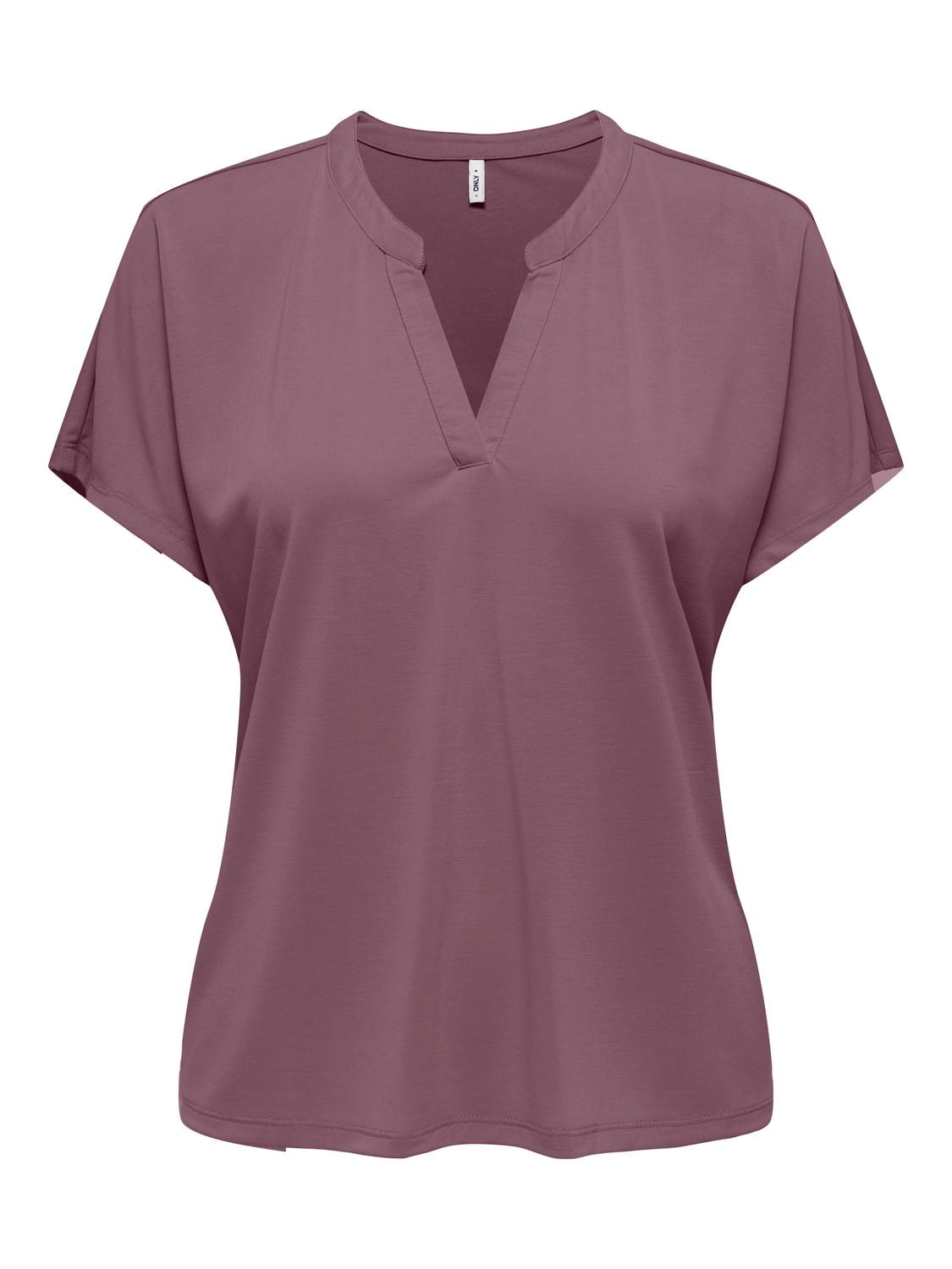 ONLY Kurzarmshirt "ONLFREE LIFE S/S SPLIT TOP JRS" Materialmix, regular fit günstig online kaufen