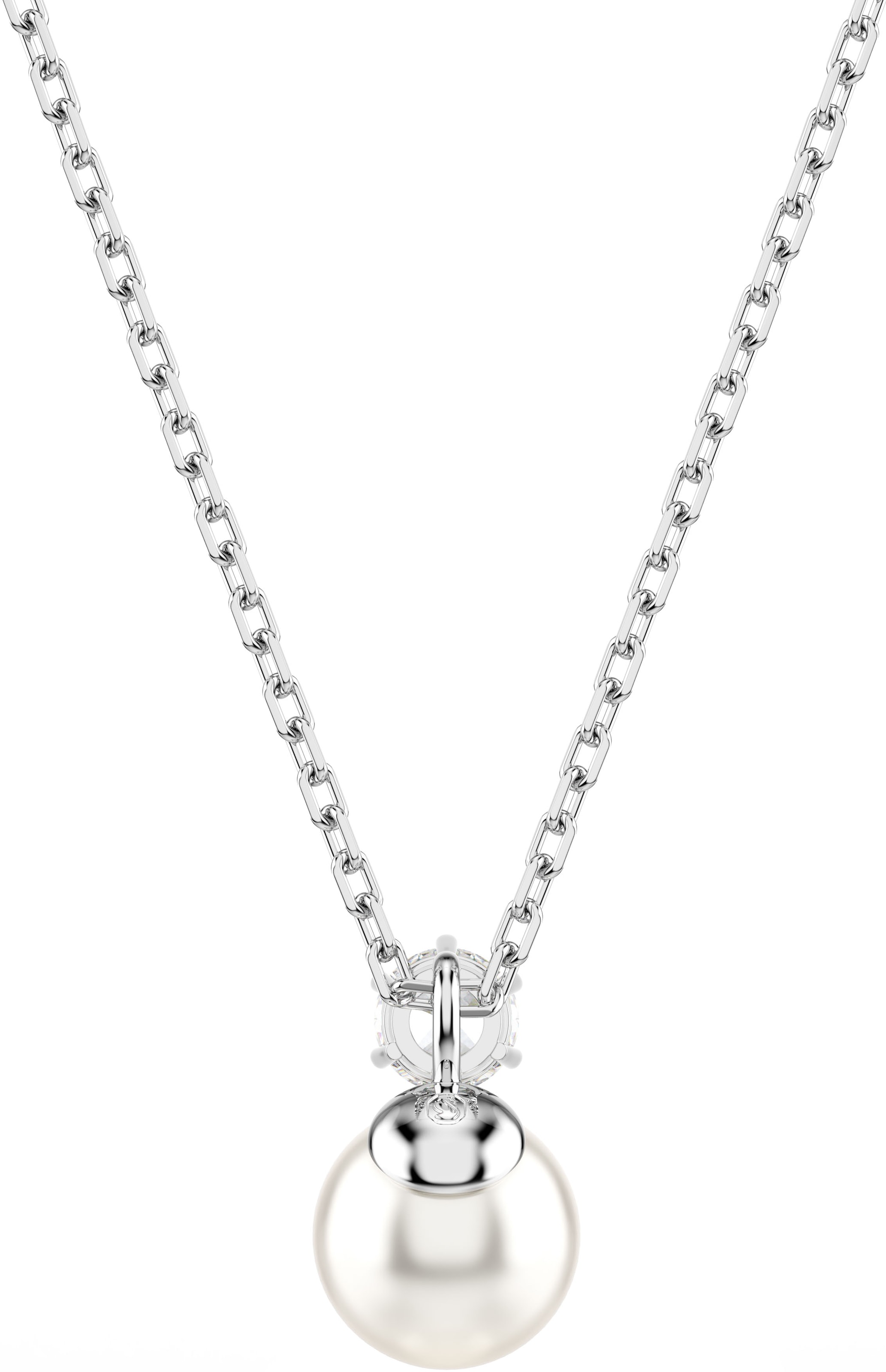 Swarovski Kette mit Anhänger »Schmuck Geschenk Halskette Matrix, 5693897«, mit Swarovski® Zirkonia (synth.) - mit Swarovski® Perle