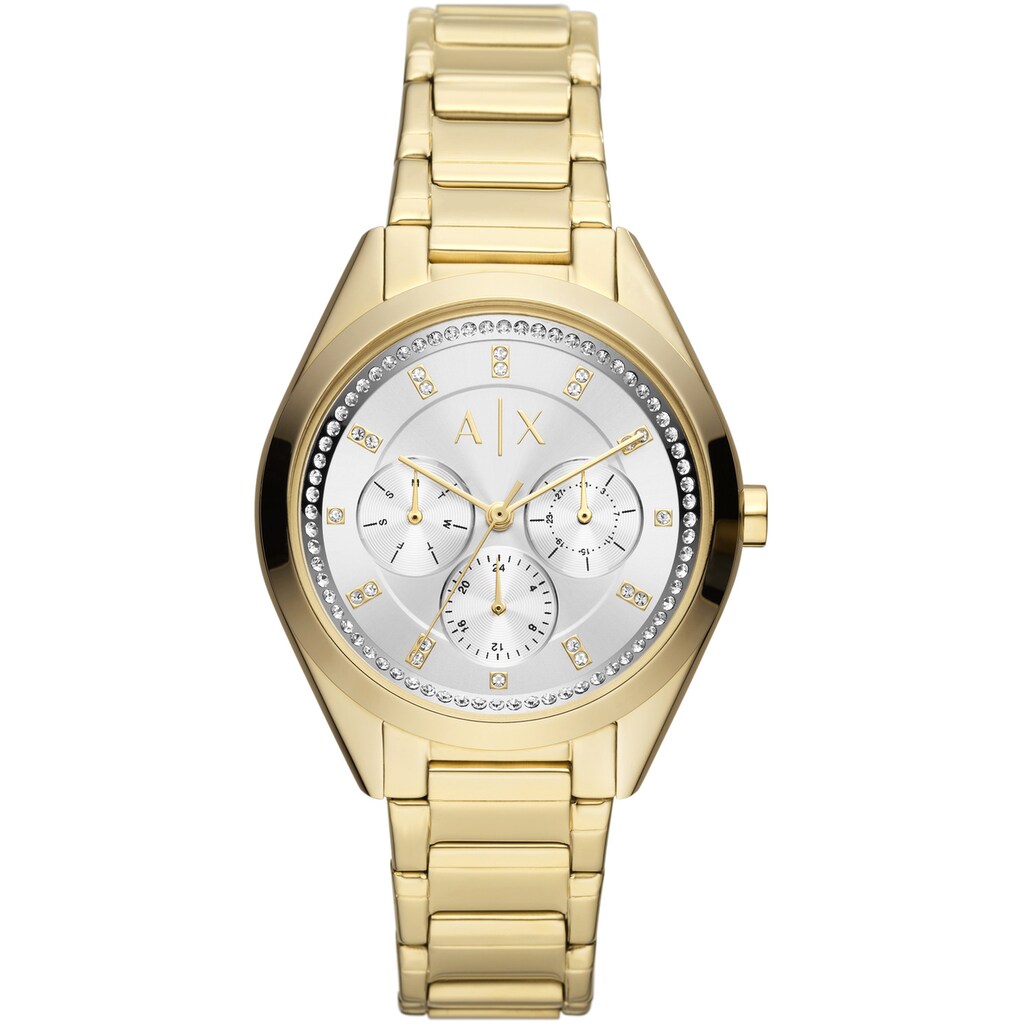 ARMANI EXCHANGE Multifunktionsuhr »AX5657«, Quarzuhr, Armbanduhr, Damenuhr, 12/24-Stunden-Anzeige, Datum