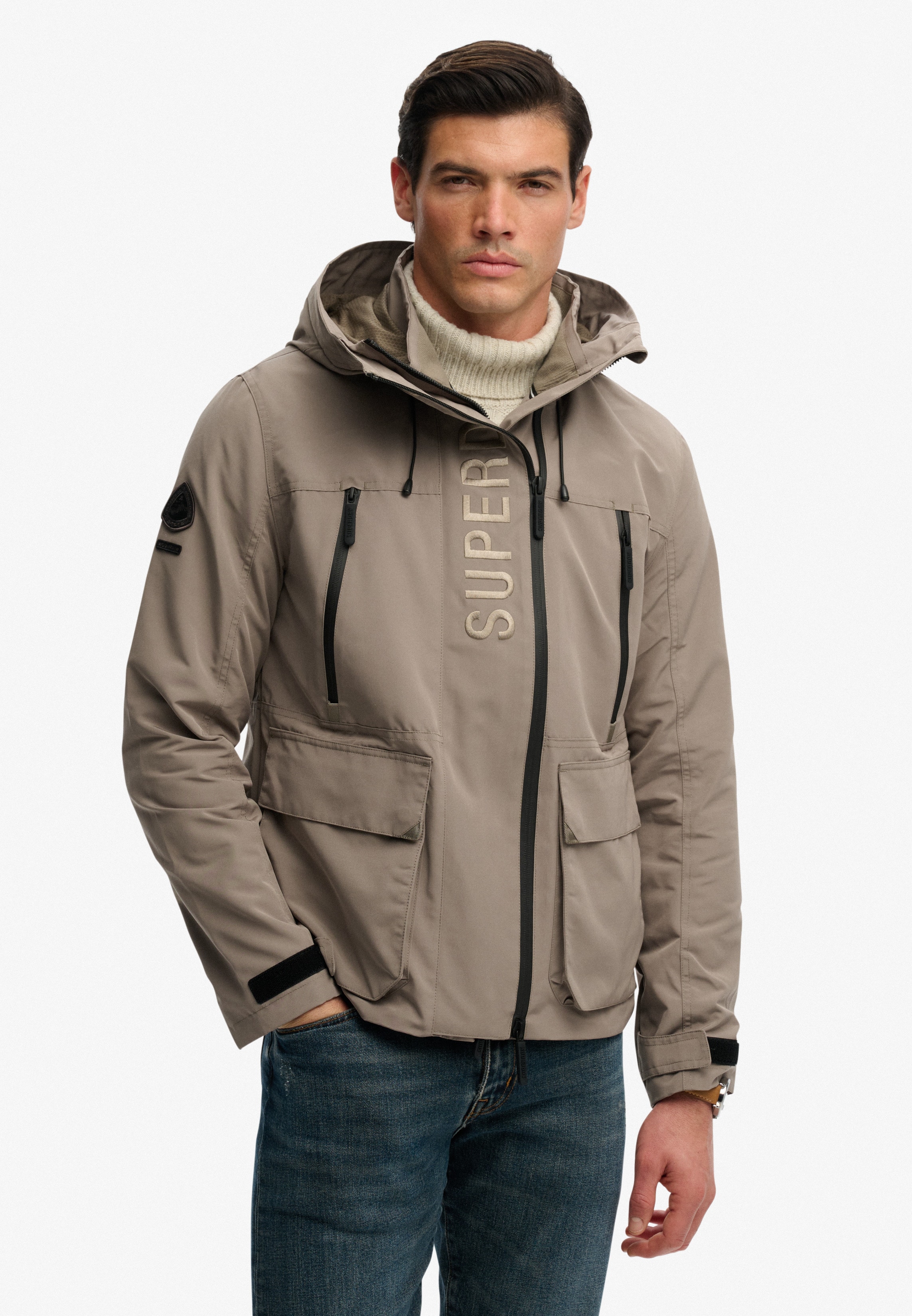 Superdry Outdoorjacke "HOOD ULTIMATE EMB WINBREAKER" mit Kapuze Kunstfaser, regular fit
