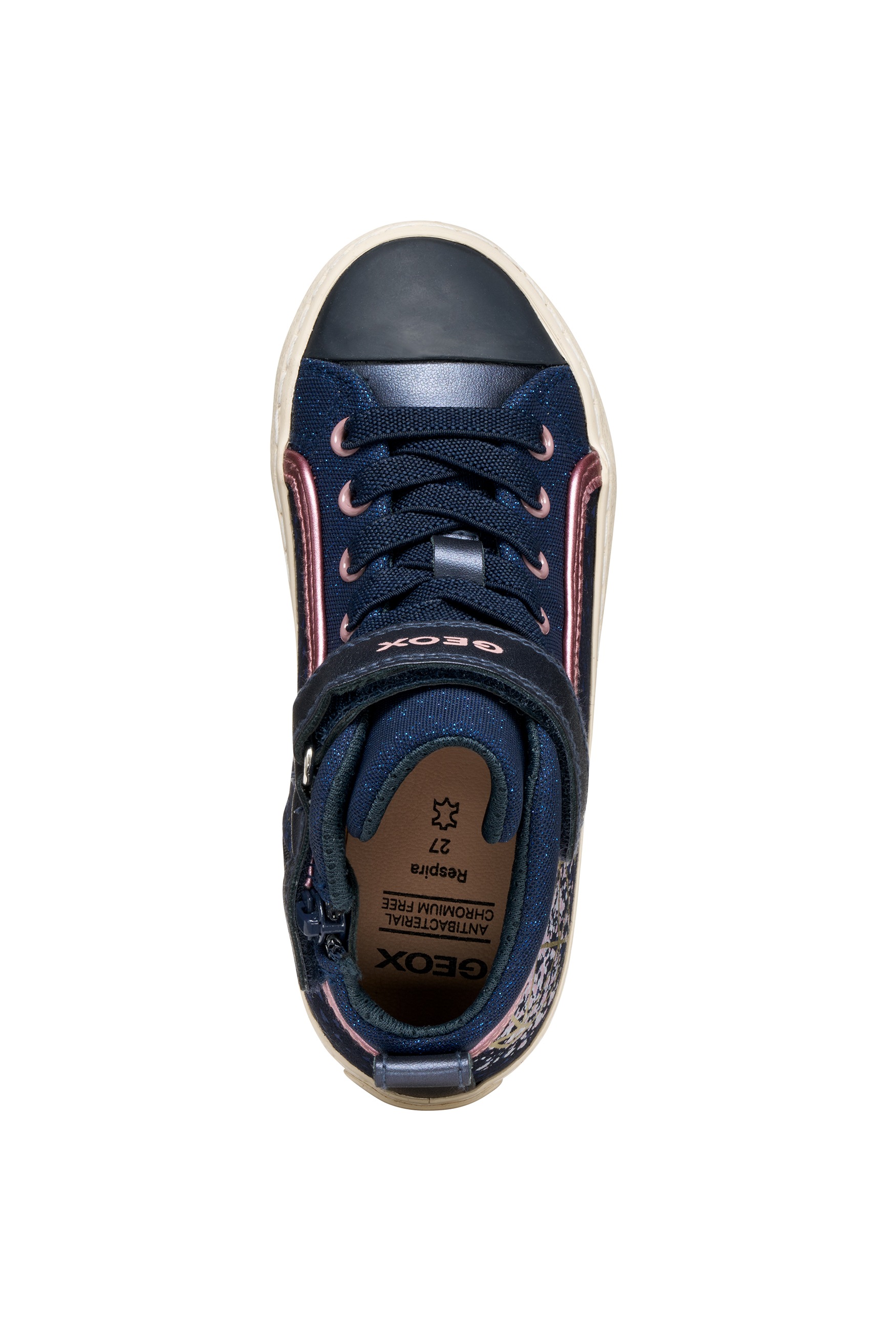 Geox Sneaker »J KALISPERA GIRL«, Schnürboots, Glitzerschuh mit Gummizug, Größenschablone zum Download