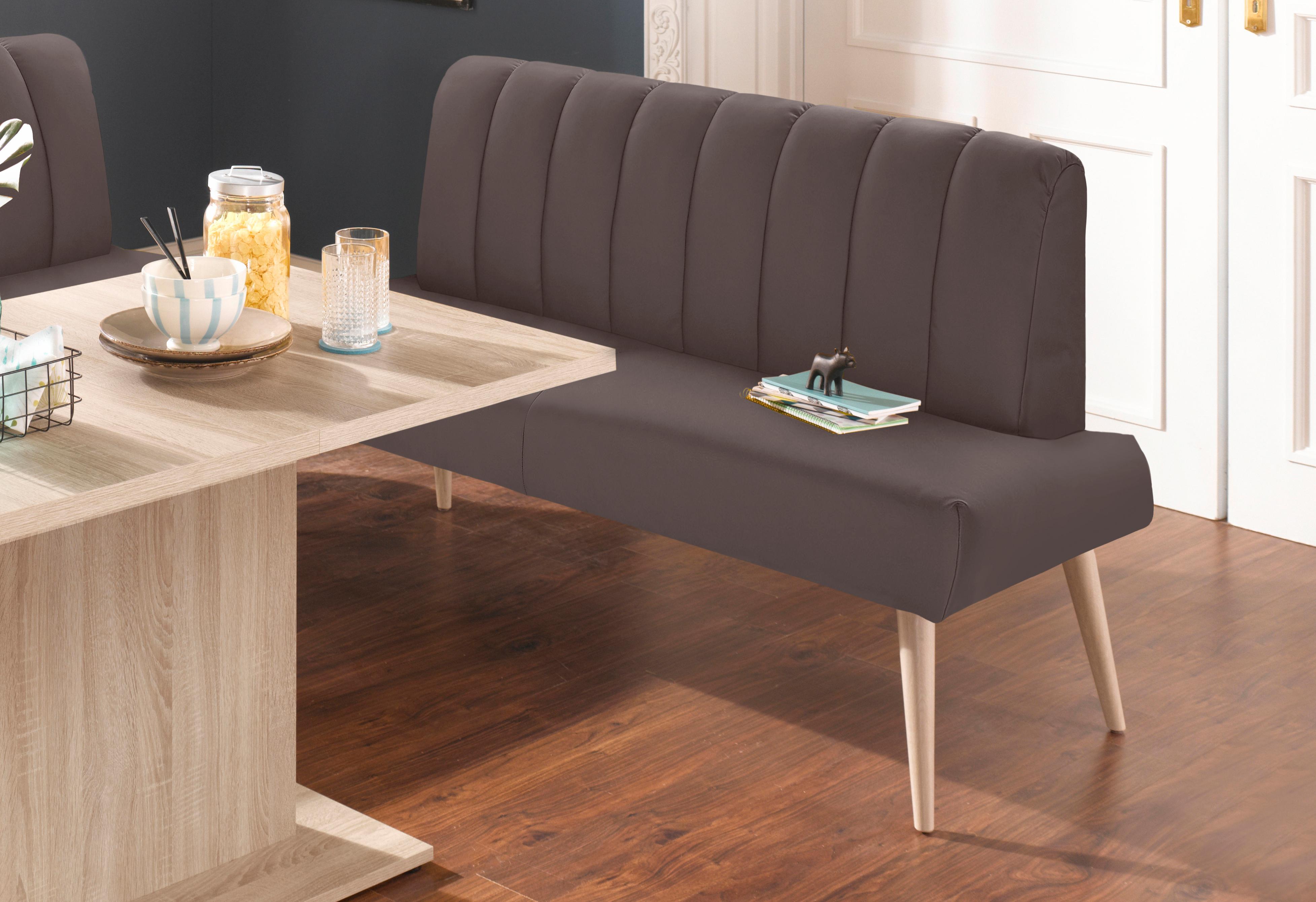 exxpo - sofa fashion 1100000002199 "Costa, moderne Rückensteppung, bequem und elegant, hoher Holzfuß" hochwertige Detailverarbeitung, Frei im Raum stellbar