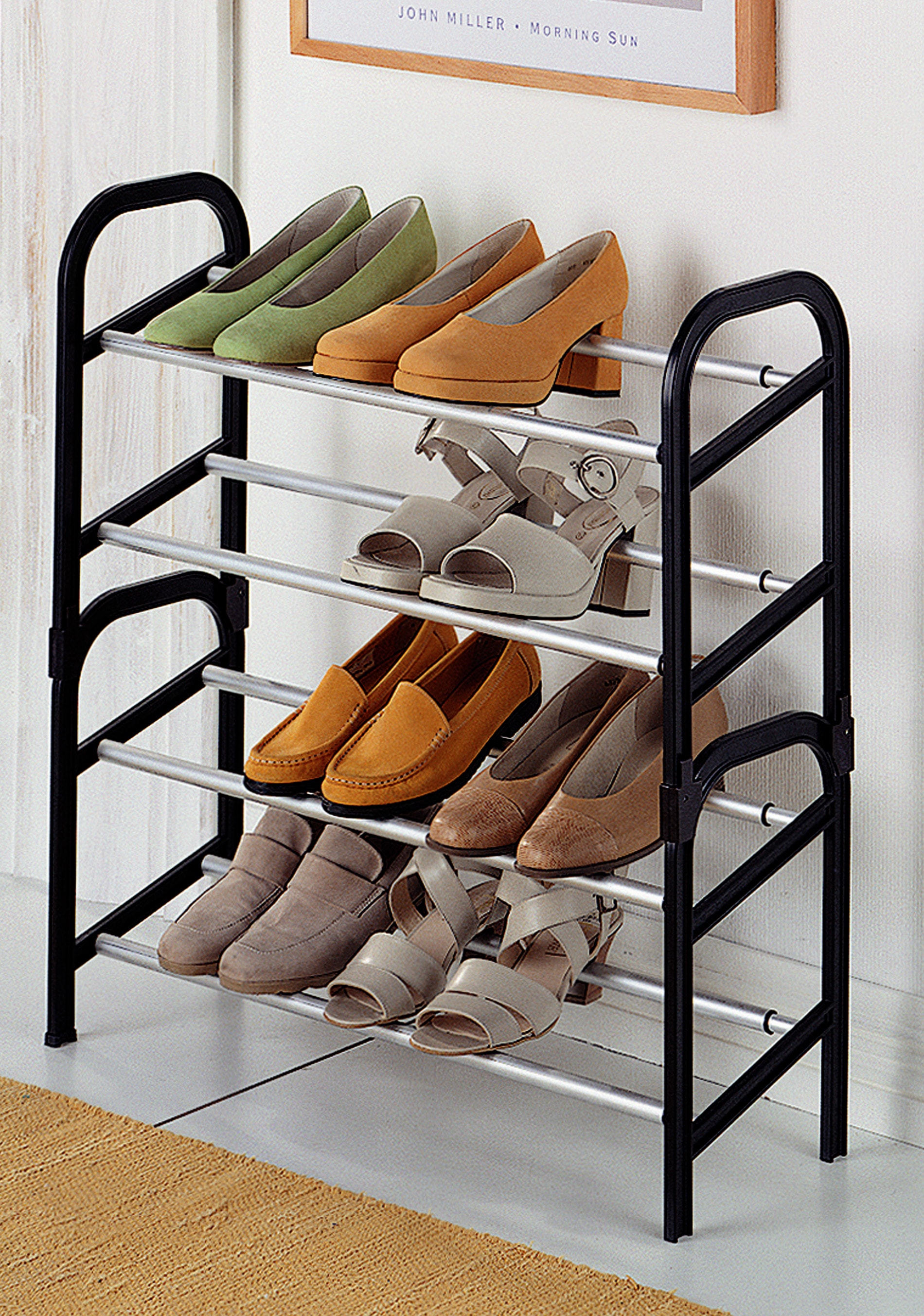 Ruco Schuhregal »breitenverstellbares Regal«, Für bis zu 12 Paar Schuhe, aus hochwertigem Aluminium, Made in Germany