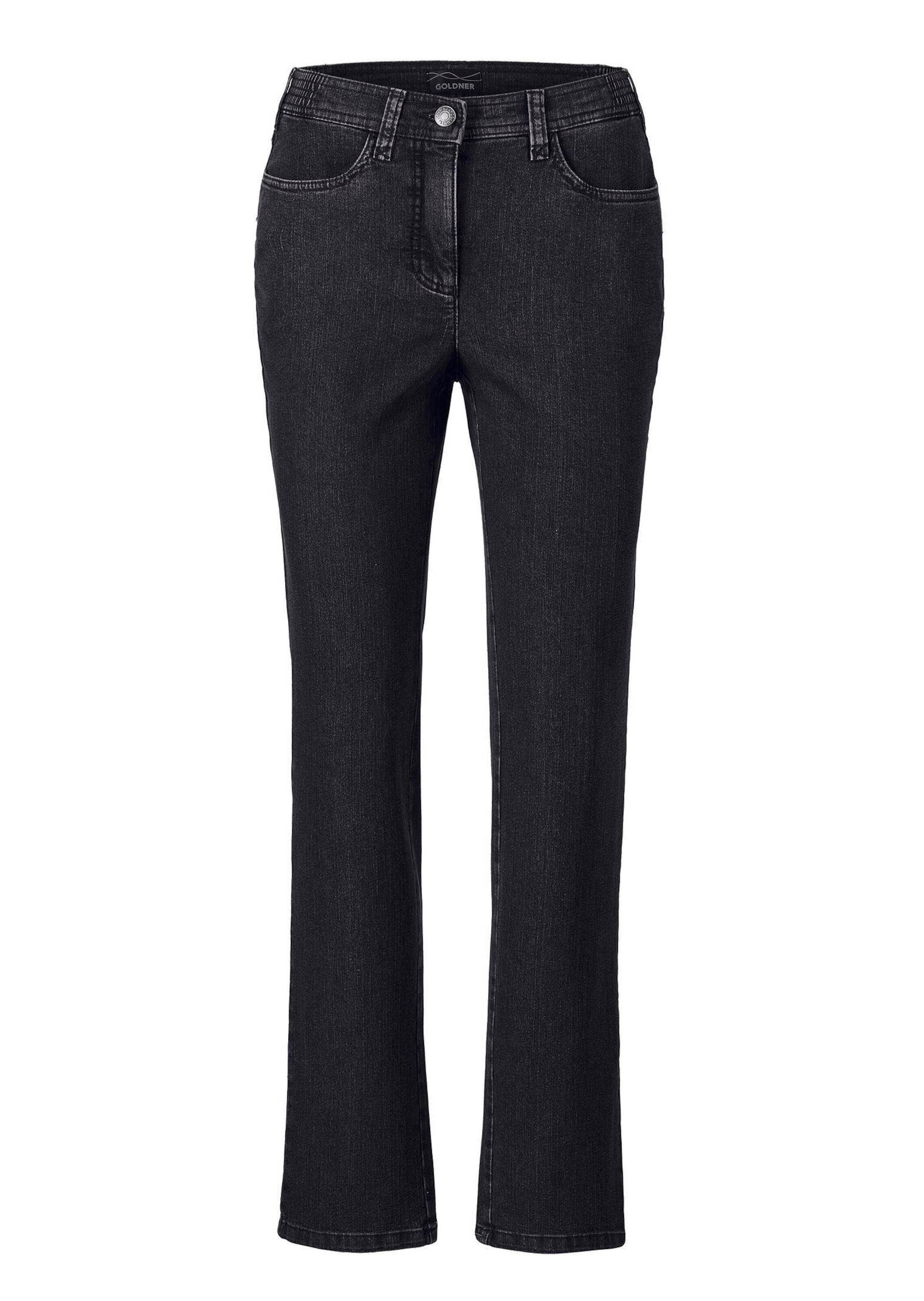 GOLDNER Regular-fit-Jeans "Kurzgröße Denimhose mit Stretchkomfort" Ohne