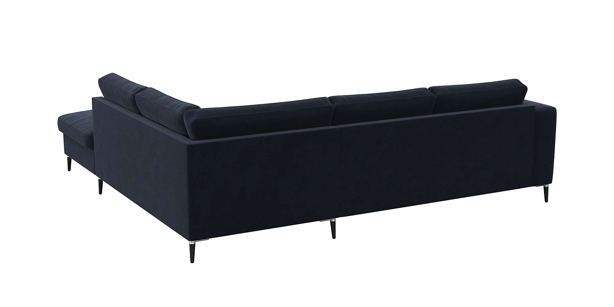 FLEXLUX Ecksofa »Fiore, bequem und komfortabel, zeitlos, OTTOs Choice, L-Form«, breite Armlehnen, Füße Alu/schwarz, B/T 241/225 cm, Kaltschaum im Sitz