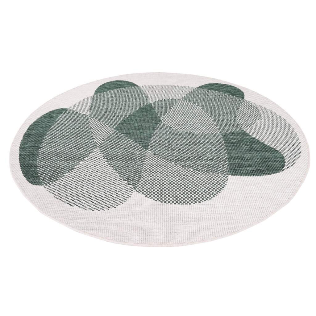 Carpet City Outdoorteppich "DUO RUG 5835" rund 5 mm Höhe Wendeteppich Wette günstig online kaufen