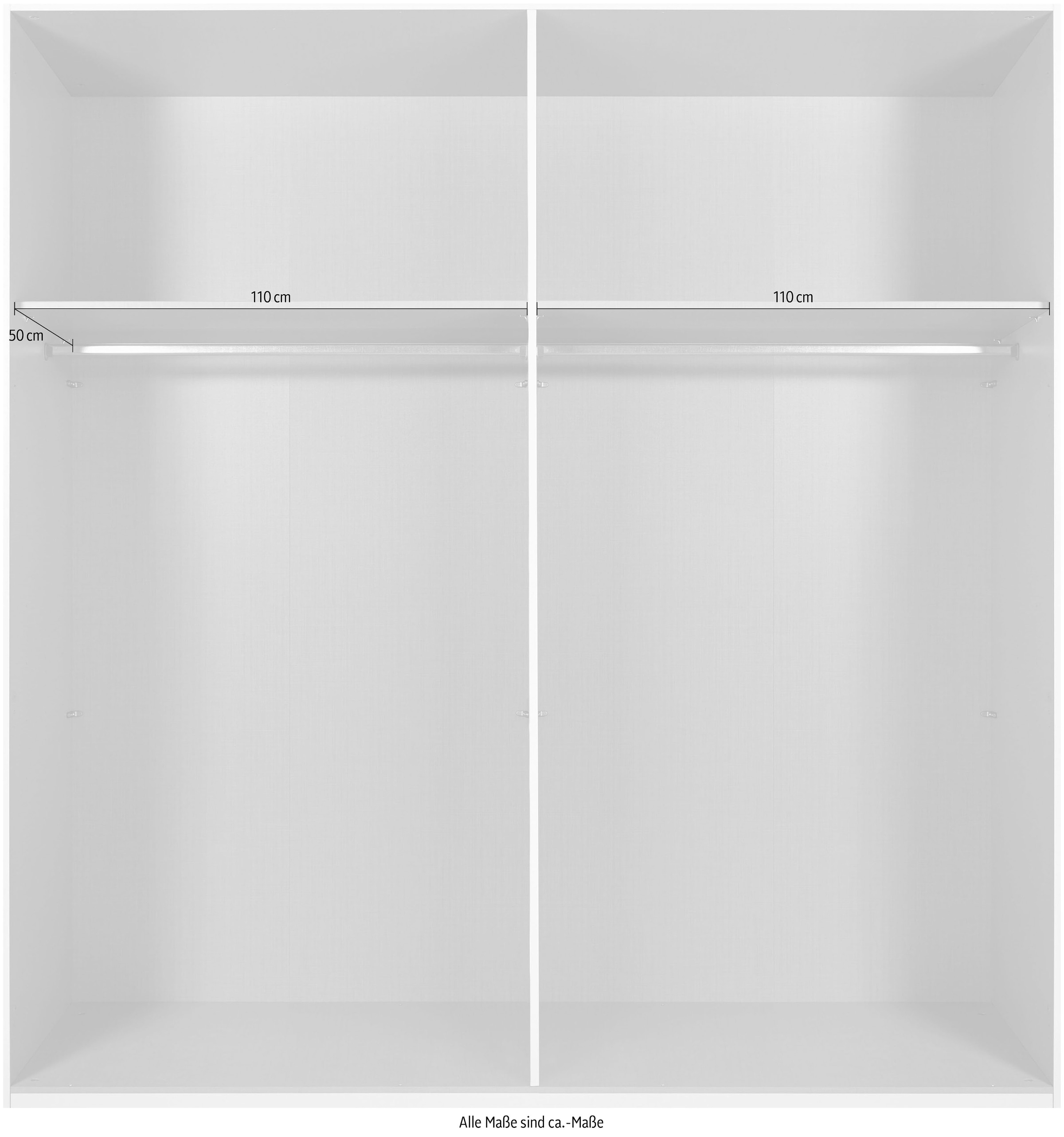 Wimex Schwebetürenschrank »Katar, Kleiderschrank erhältlich in den Breiten 225cm und 270cm« inkl. Spiegel, Akzente in Gold