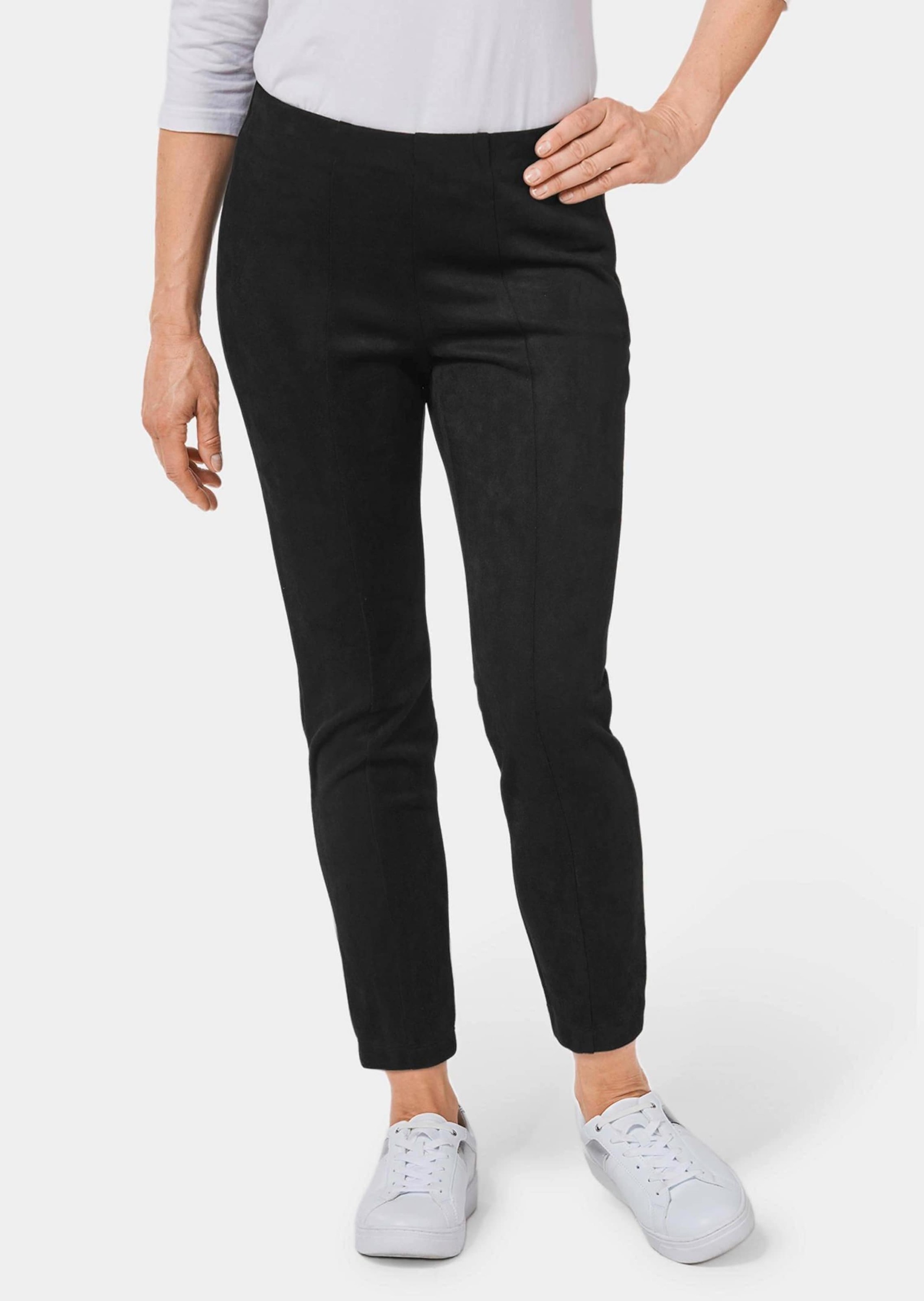 GOLDNER 2-in-1-Hose "Moderne Leggings in trendigem Velourslederimitat" günstig online kaufen