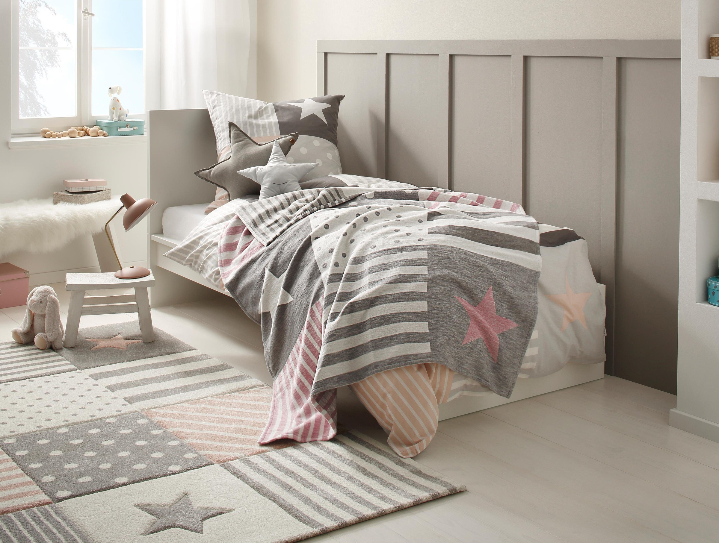 Thumbnail - Lüttenhütt Kinderdecke "Stern" aus Bio-Baumwolle, Kuscheldecke