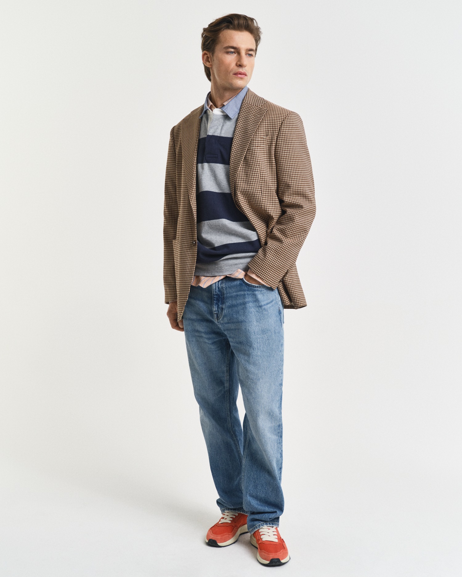 Gant Langarm-Poloshirt »REG CHAMBRAY STRIPE HEAVY RUGGER«