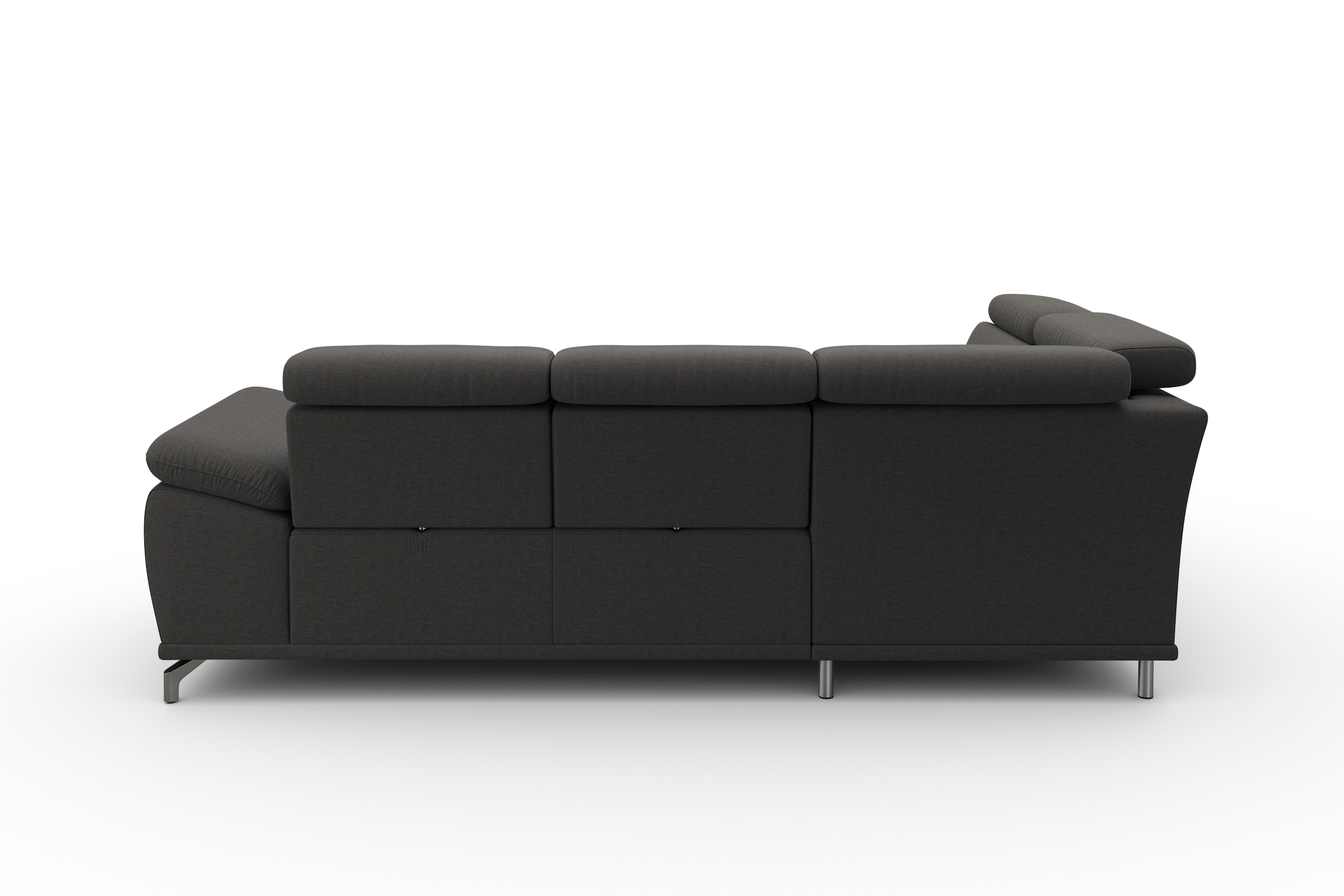 sit&more Ecksofa »Cabrio L-Form, mit Sitztiefenverstellung, Arm- und Kopfteilverstellung«, 3 Nierenkissen, Federkern, optional Bettfunktion und Stauraum