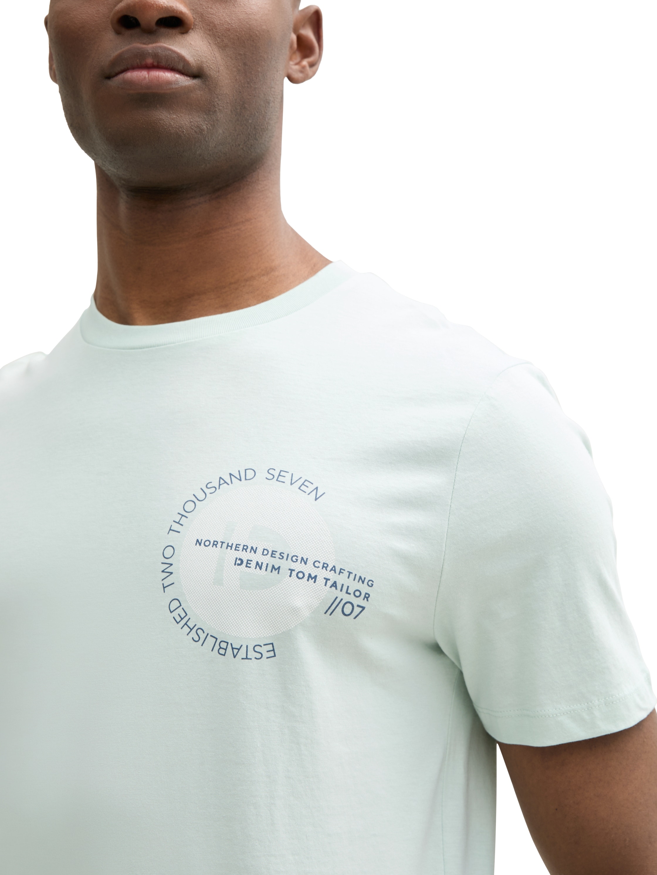 Thumbnail - TOM TAILOR Denim Rundhalsshirt mit verschiedenen Logo Prints