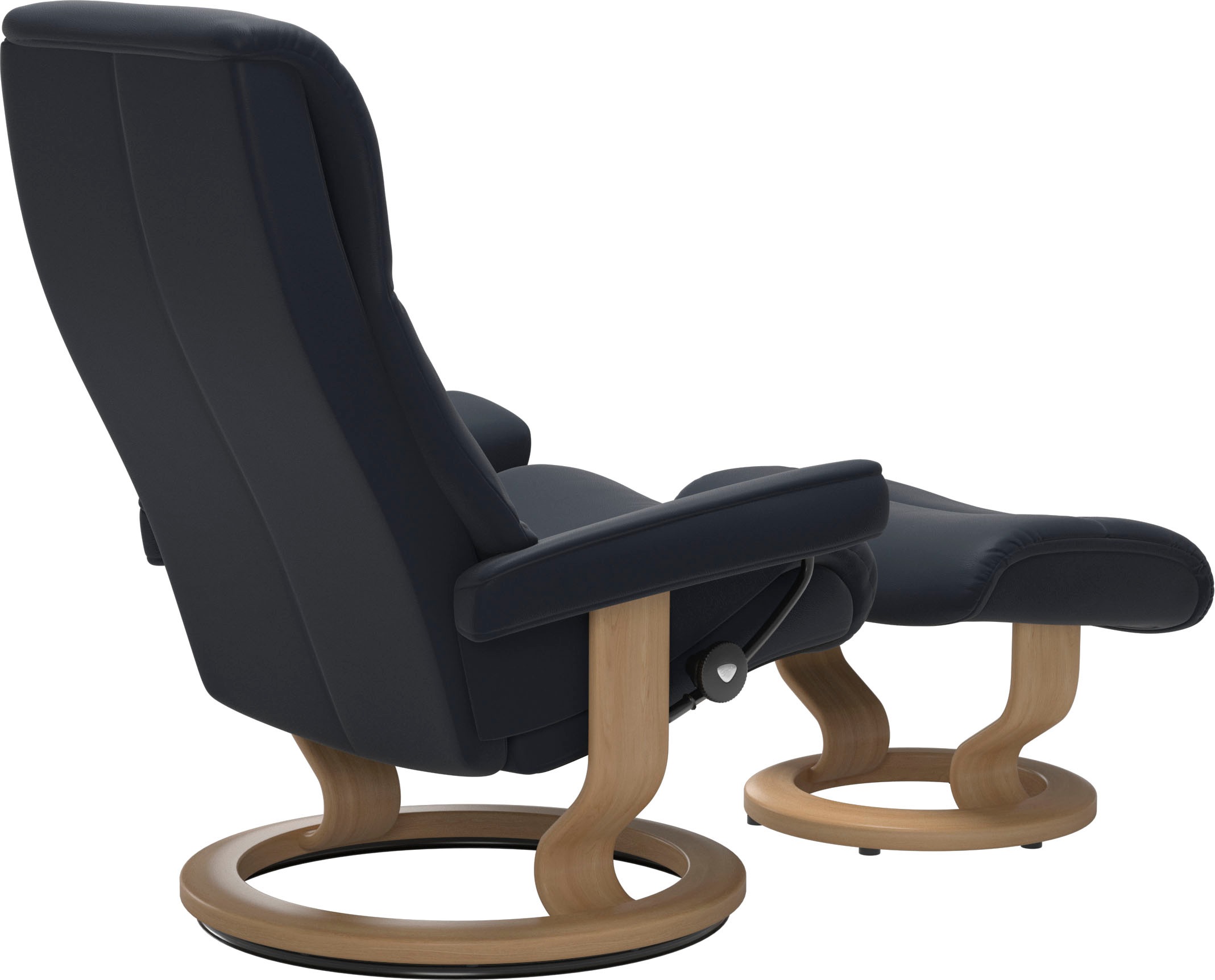 Stressless® Relaxsessel »View«, (Set, Relaxsessel mit Hocker), mit Classic Base, Größe M,Gestell Eiche