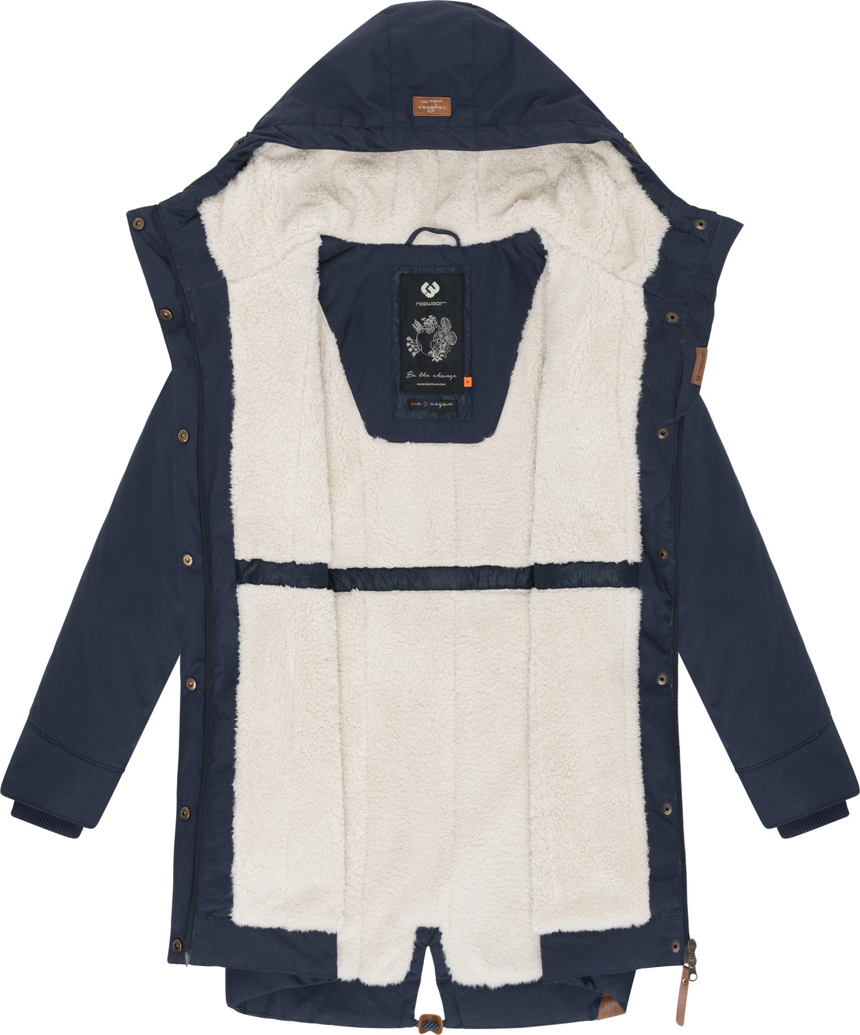 Ragwear Winterjacke »YM-Canny« mit Kapuze stylischer Damen Kurzmantel Parka mit Kapuze