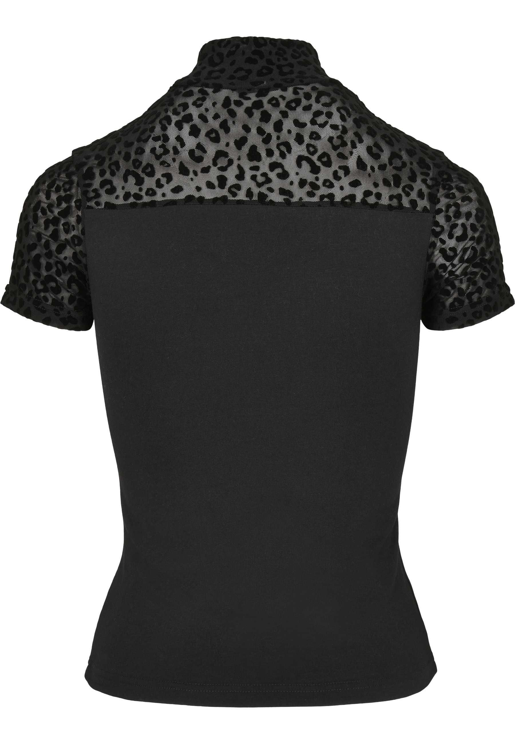 URBAN CLASSICS T-Shirt »Urban Classics Damen Ladies Flock Lace Turtleneck Tee« 1 Stk.