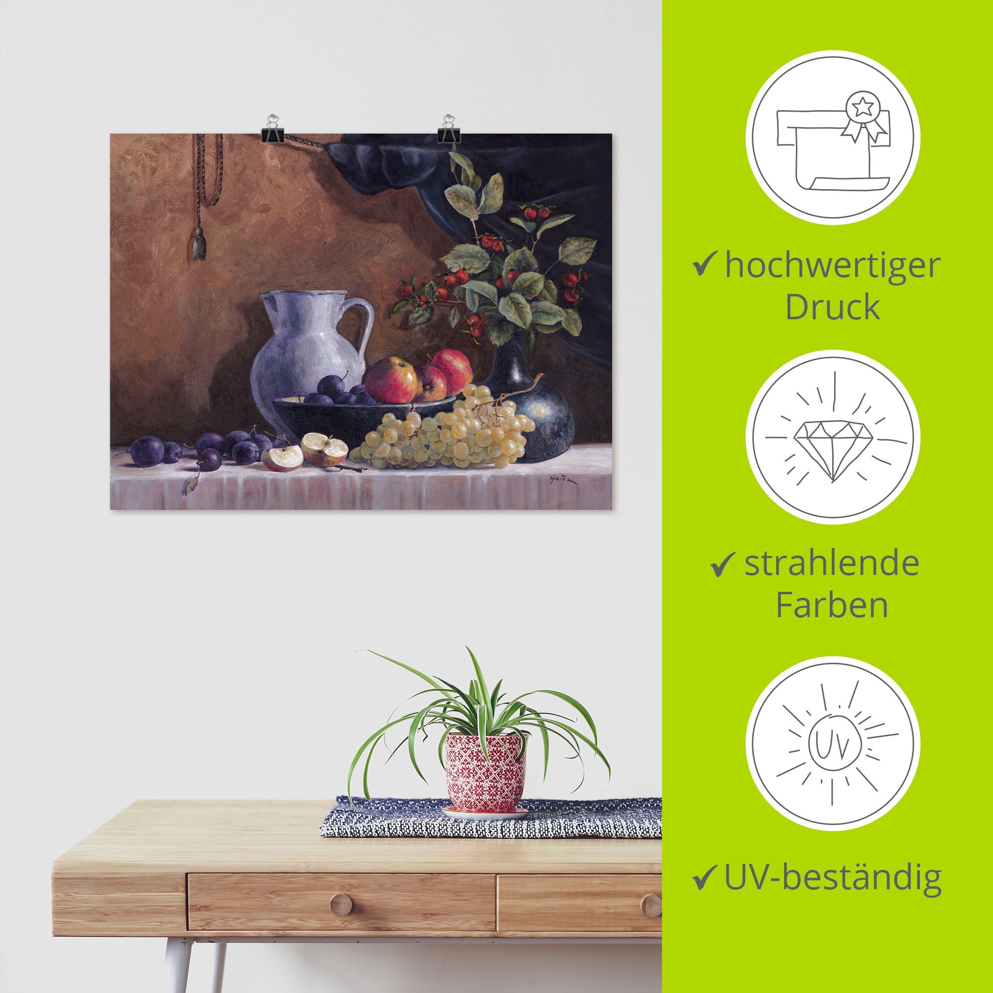 Artland Wandbild »Stillleben«, Arrangements, (1 St.), als Leinwandbild, Poster in verschied. Größen