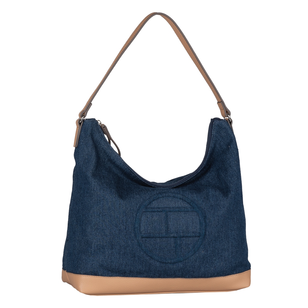 TOM TAILOR Hobo "Gilda" Damen Tragetasche, Schultertasche mit großem Tom-Tailor-Logo