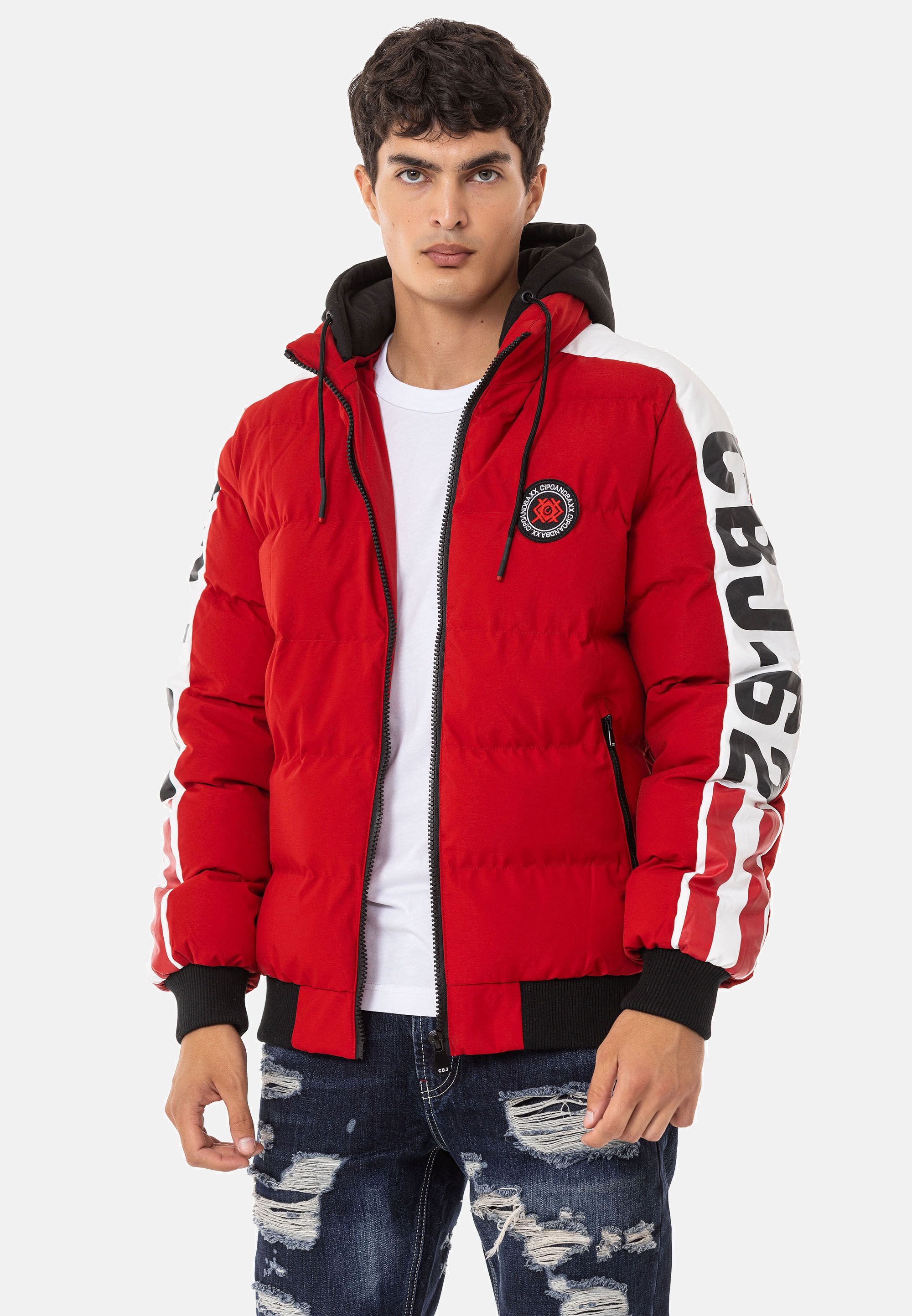 Cipo & Baxx Winterjacke »Jacke« mit Kapuze mit Kapuze