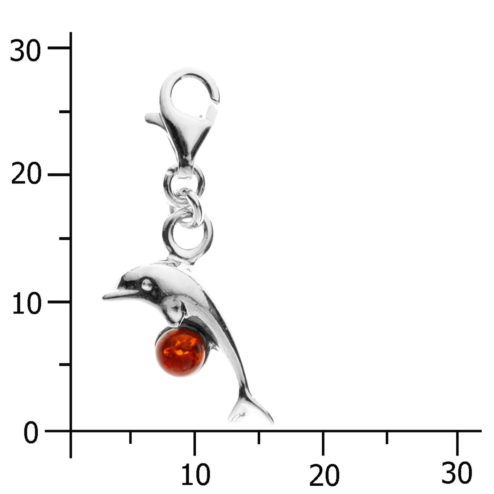 OSTSEE-SCHMUCK Kettenanhänger »- Delphin - Silber 925/000 - Bernstein«