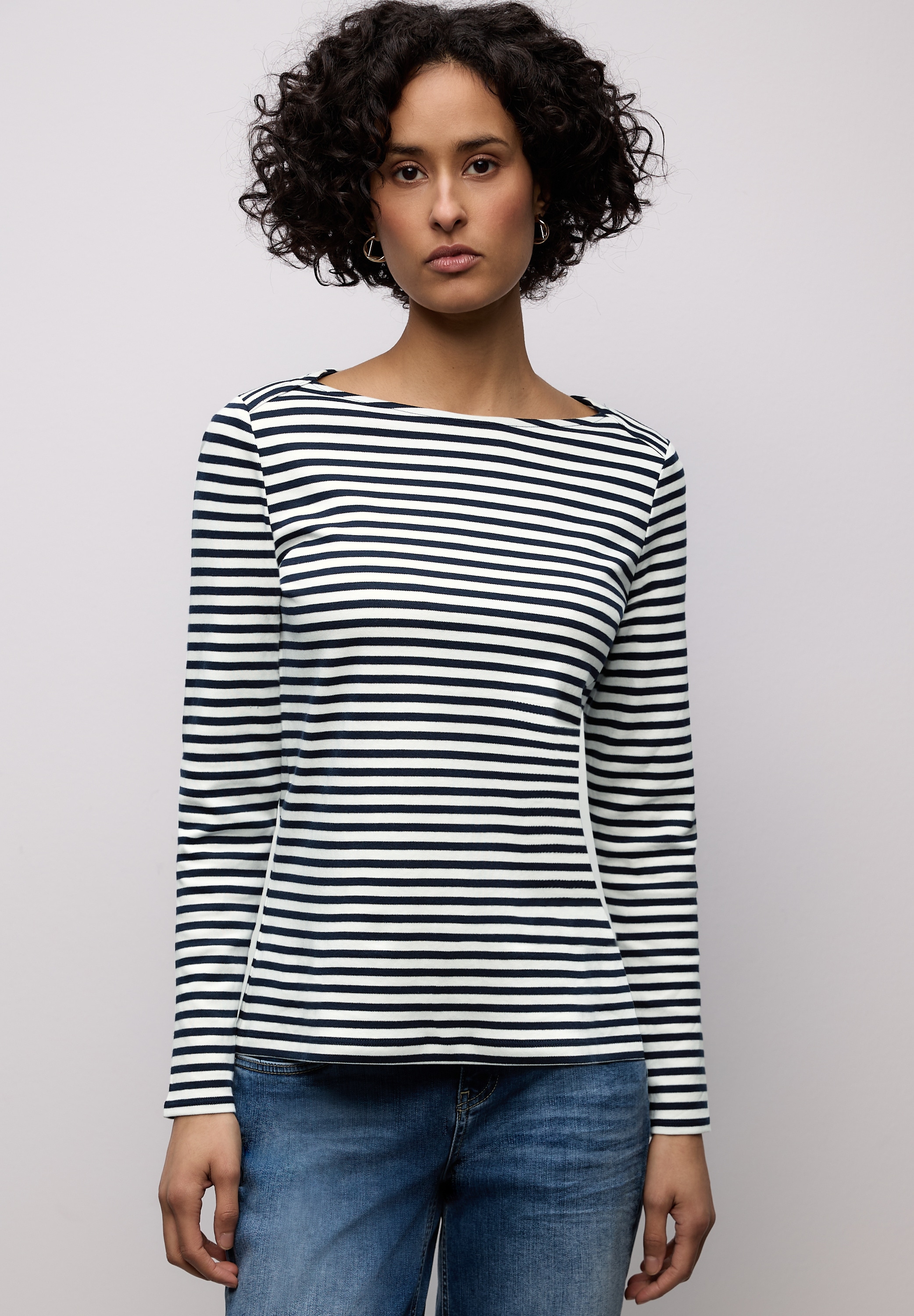 STREET ONE Langarmshirt aus reiner Baumwolle günstig online kaufen