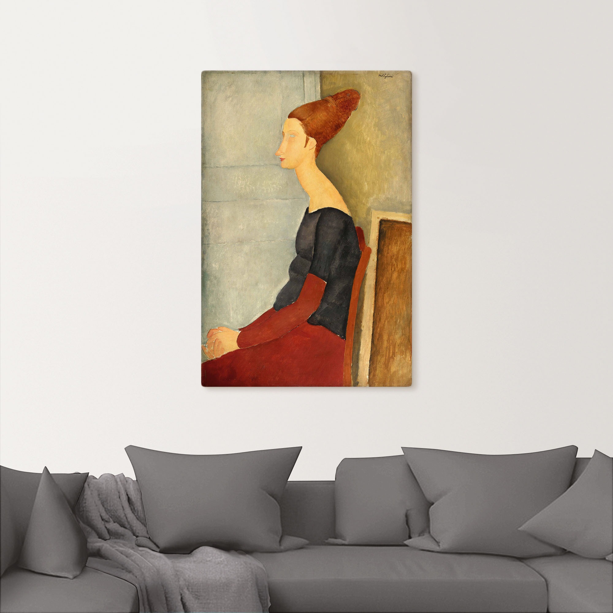 Artland Leinwandbild »Jeanne Hébuterne mit Henna. 1918«, Bilder von Frauen, (1 St.), auf Keilrahmen gespannt