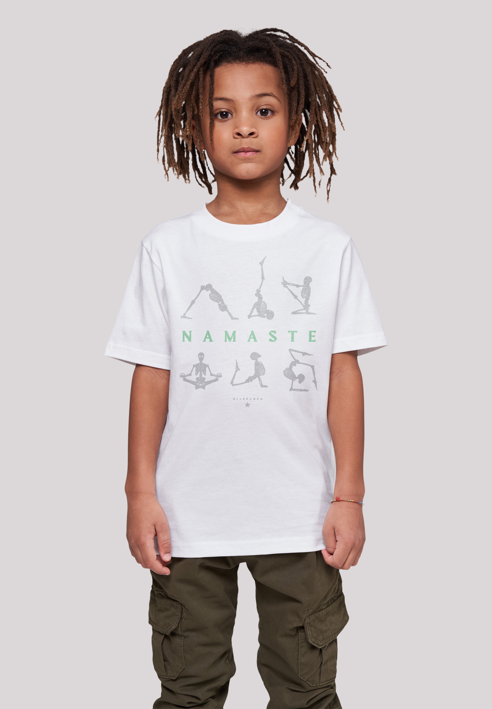 F4NT4STIC T-Shirt »Namaste Yoga Skelett Halloween«, Print bestellen | BAUR