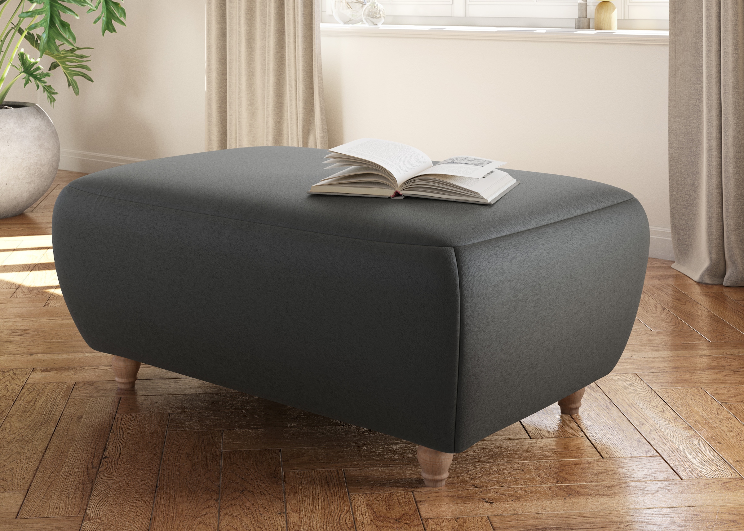 Home affaire Polsterhocker "Boston" 1 Stk. tlg. in 4 Bezugsqualitäten, auch günstig online kaufen