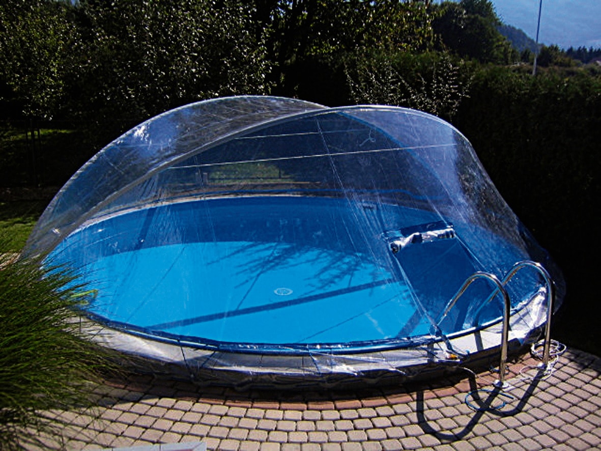 Poolverdeck »Cabrio Dome«, ØxH: 450x145 cm