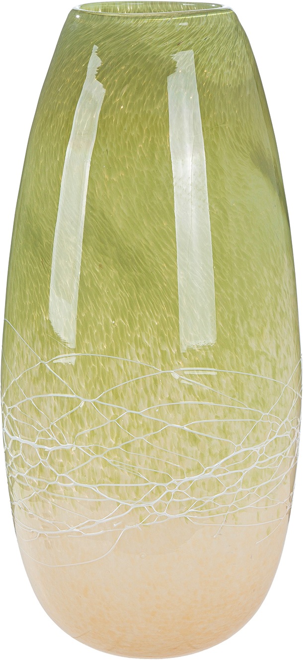 GILDE Tischvase "Vase Kampala grün" Blumenvase, Glas, Dekovase, bauchig, modern, Geschenkartikel