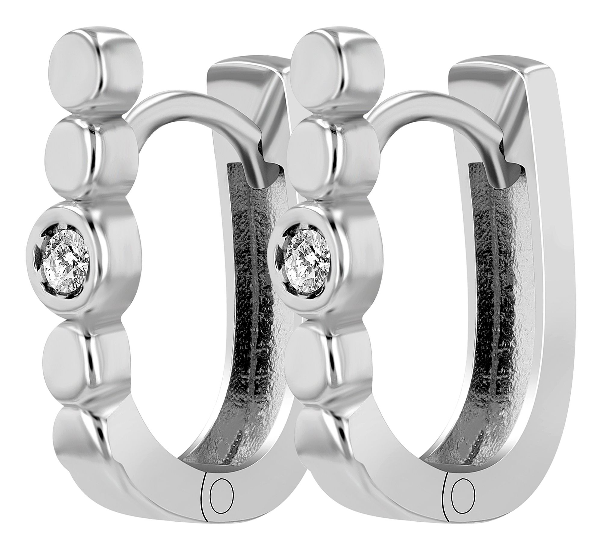 Adelia's Asude Women's Hoop Earrings Silver 925 2