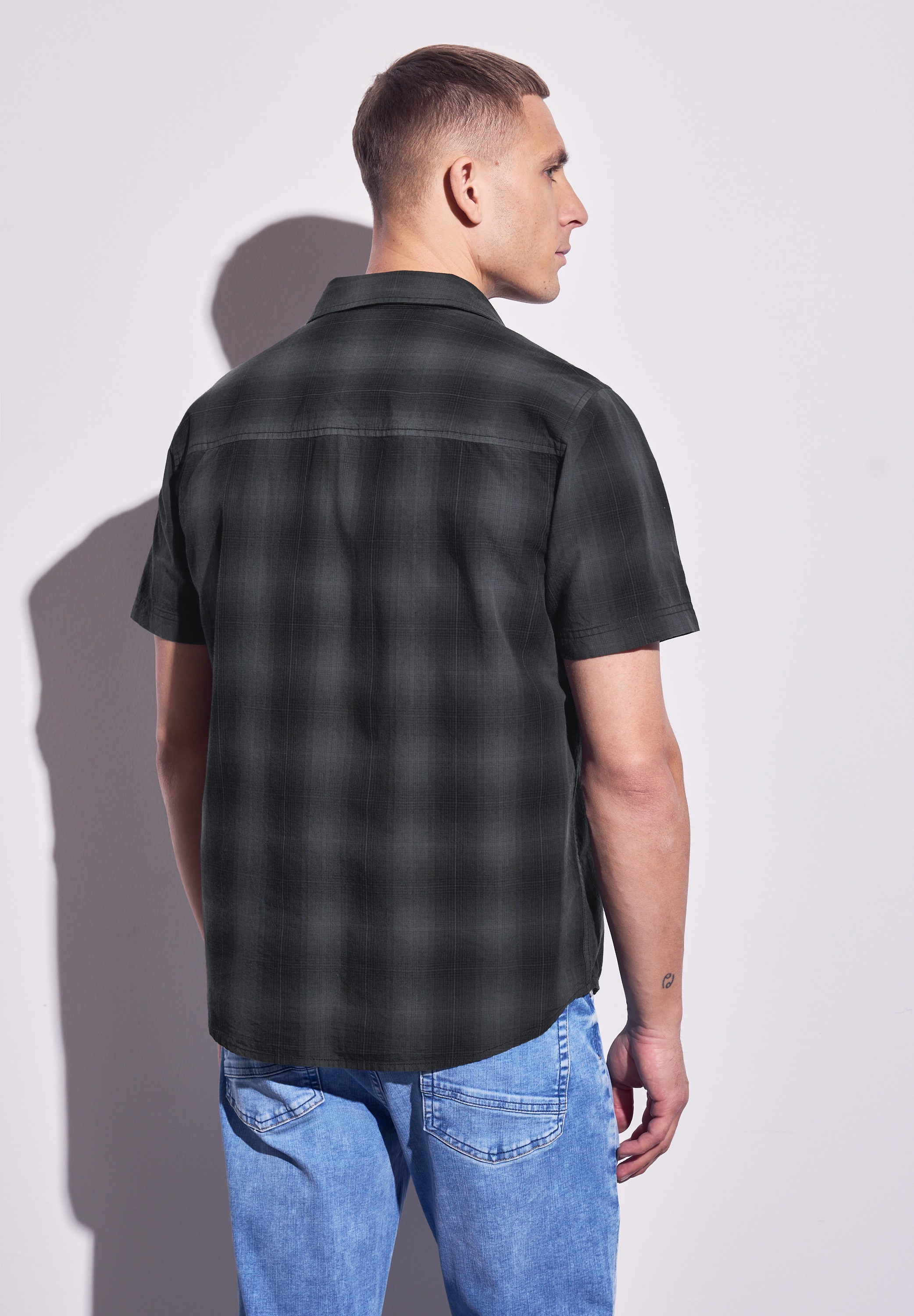 STREET ONE MEN Kurzarmhemd, aus reiner Baumwolle günstig online kaufen
