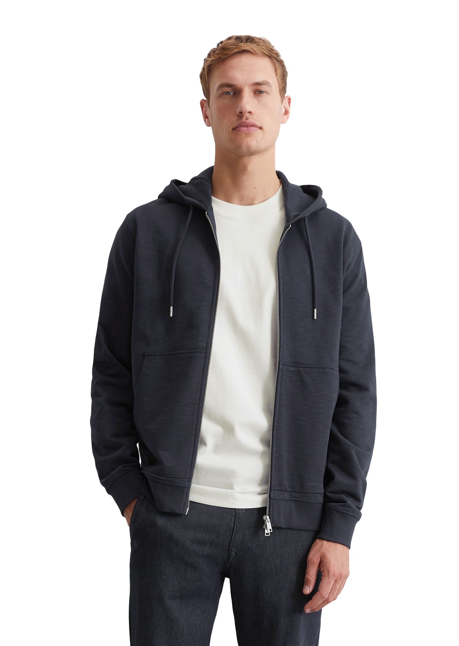 Marc OPolo Sweatjacke "aus reiner Bio-Baumwolle"