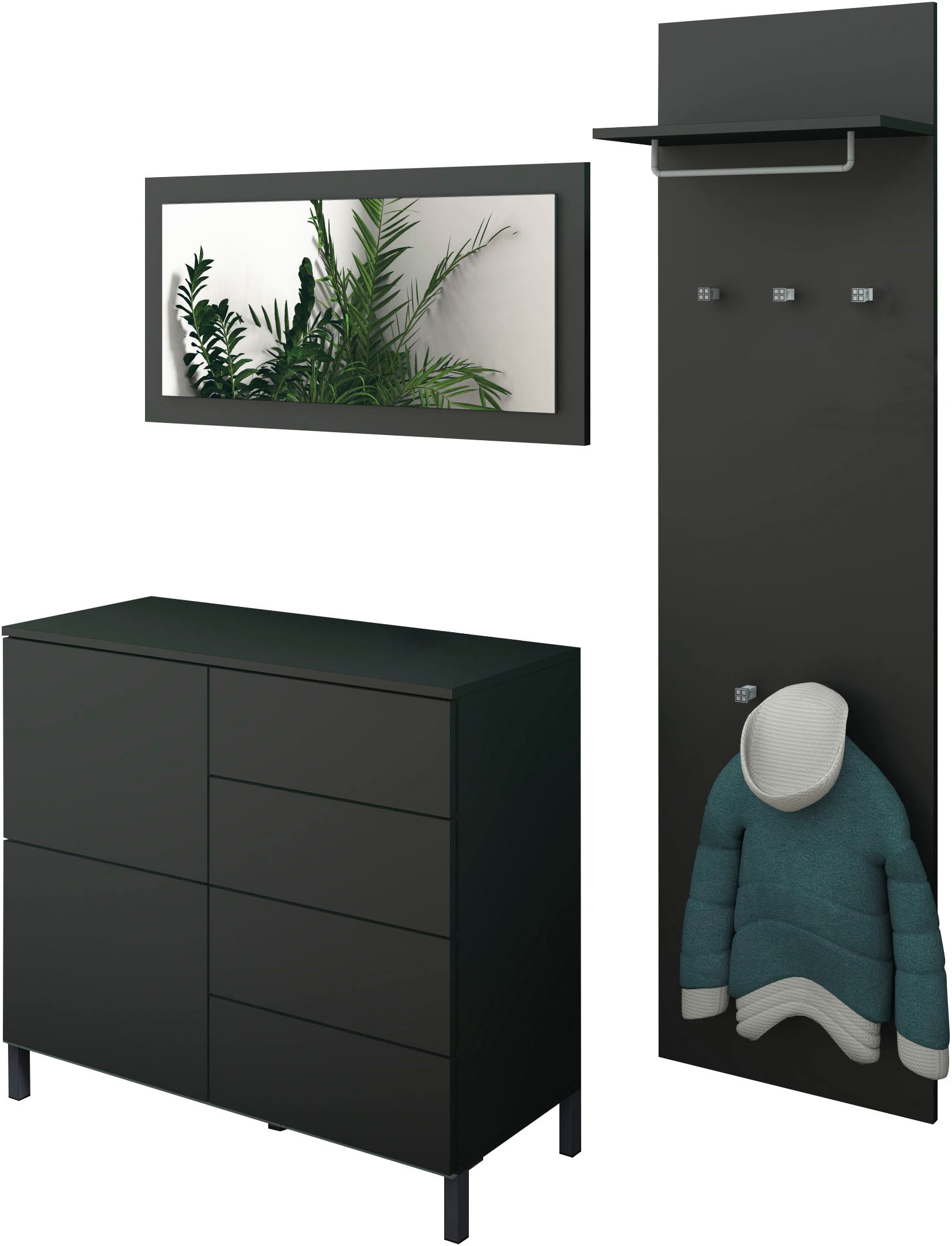 borchardt Möbel Garderoben-Set 3 Stk. tlg. günstig online kaufen