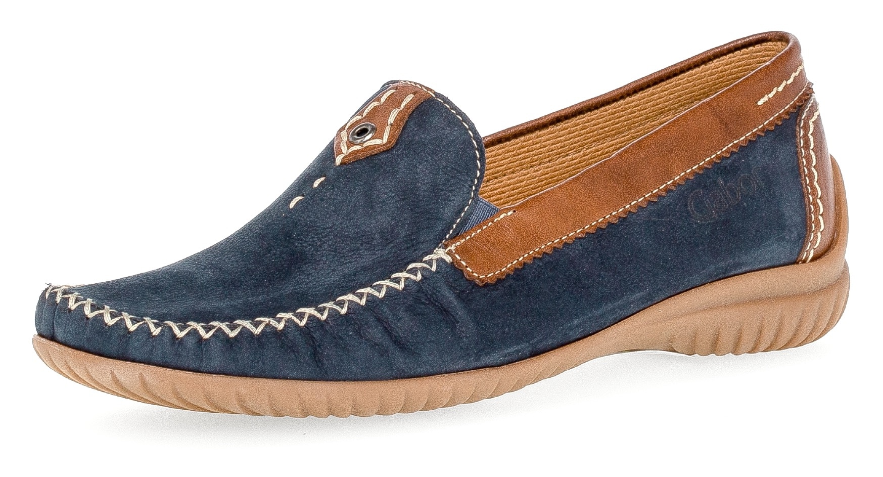 Gabor "FLORENZ", Slipper, Schlupfschuh, Bequmschuh mit Kontrastnaht, Weite günstig online kaufen