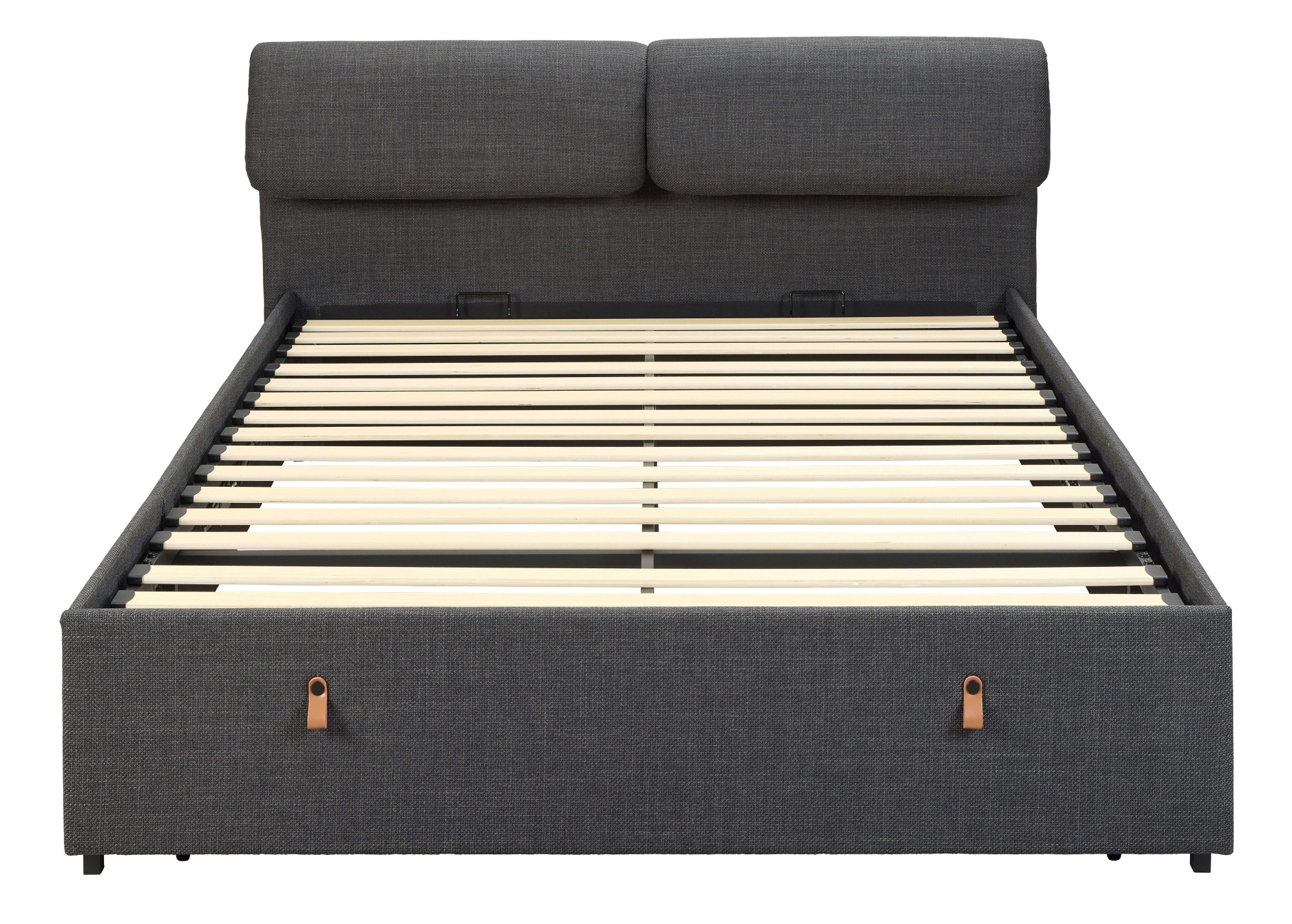 ACTONA GROUP Bett »Calvi« Bett, dunkelgrau, schwarz, verstellbar, versteckter Stauraum,160x200cm