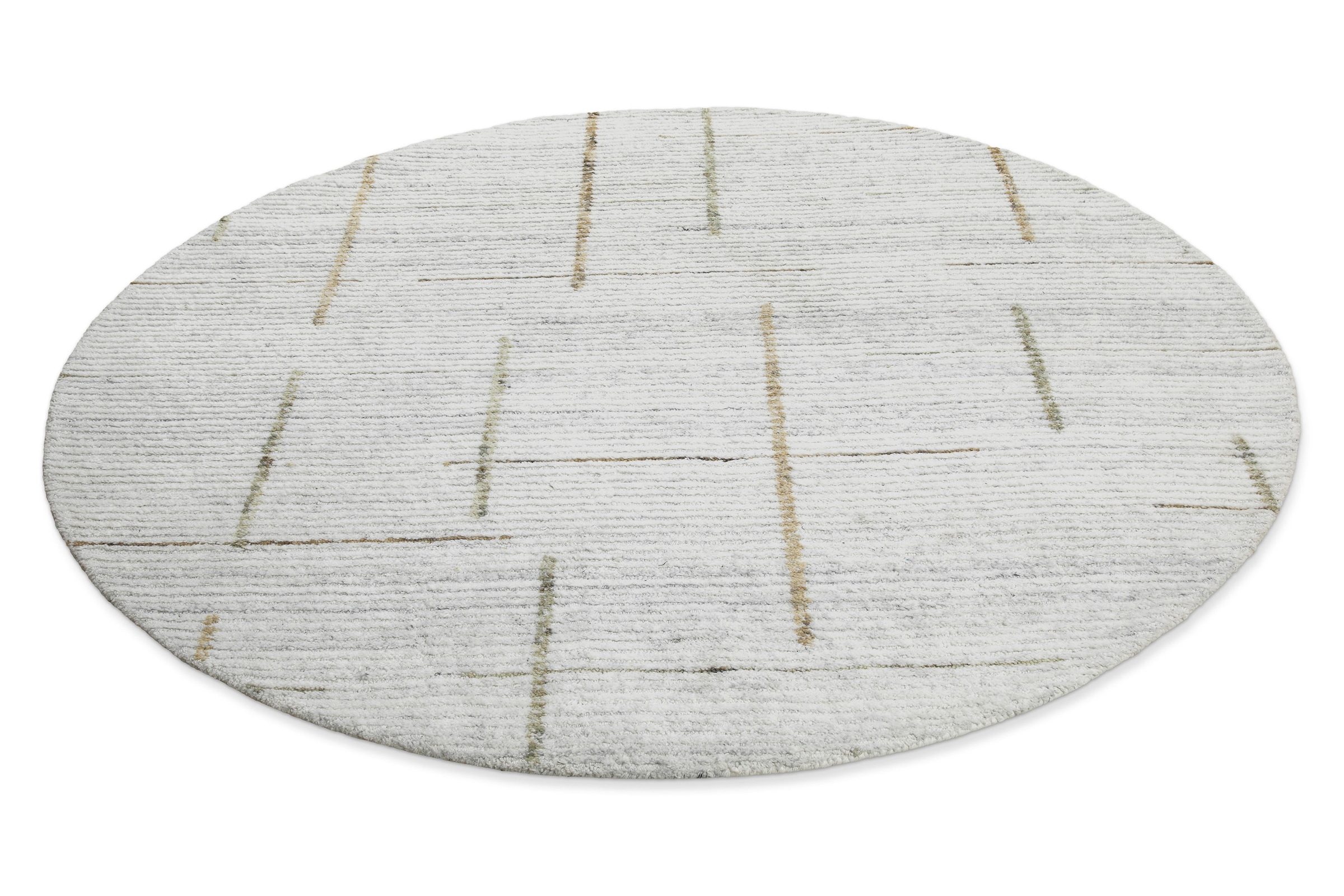 Wecon home Teppich »Hamptons TWENTYTWO«, rund, 10 mm Höhe, Fasermix, Kurzflor, Wohnzimmer, elegant, geometrisches Muster