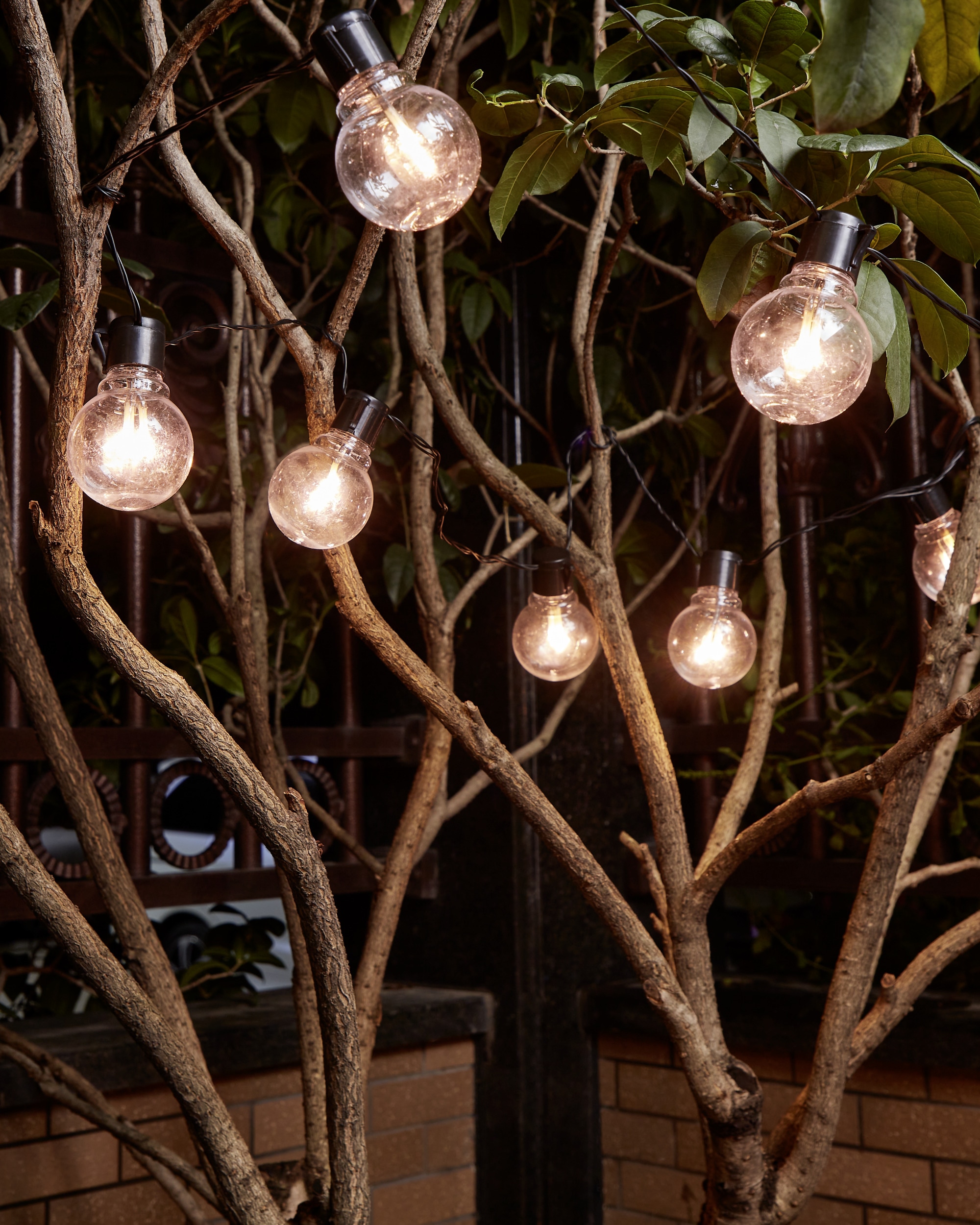 EGLO Lichterkette »LED Lichterkette , Balkon Deko, IP44, mit Glühbirnen, dekorative« 16 Stk.-flammig aus Kunststoff, 4,5m Kabel, 16 Birnen