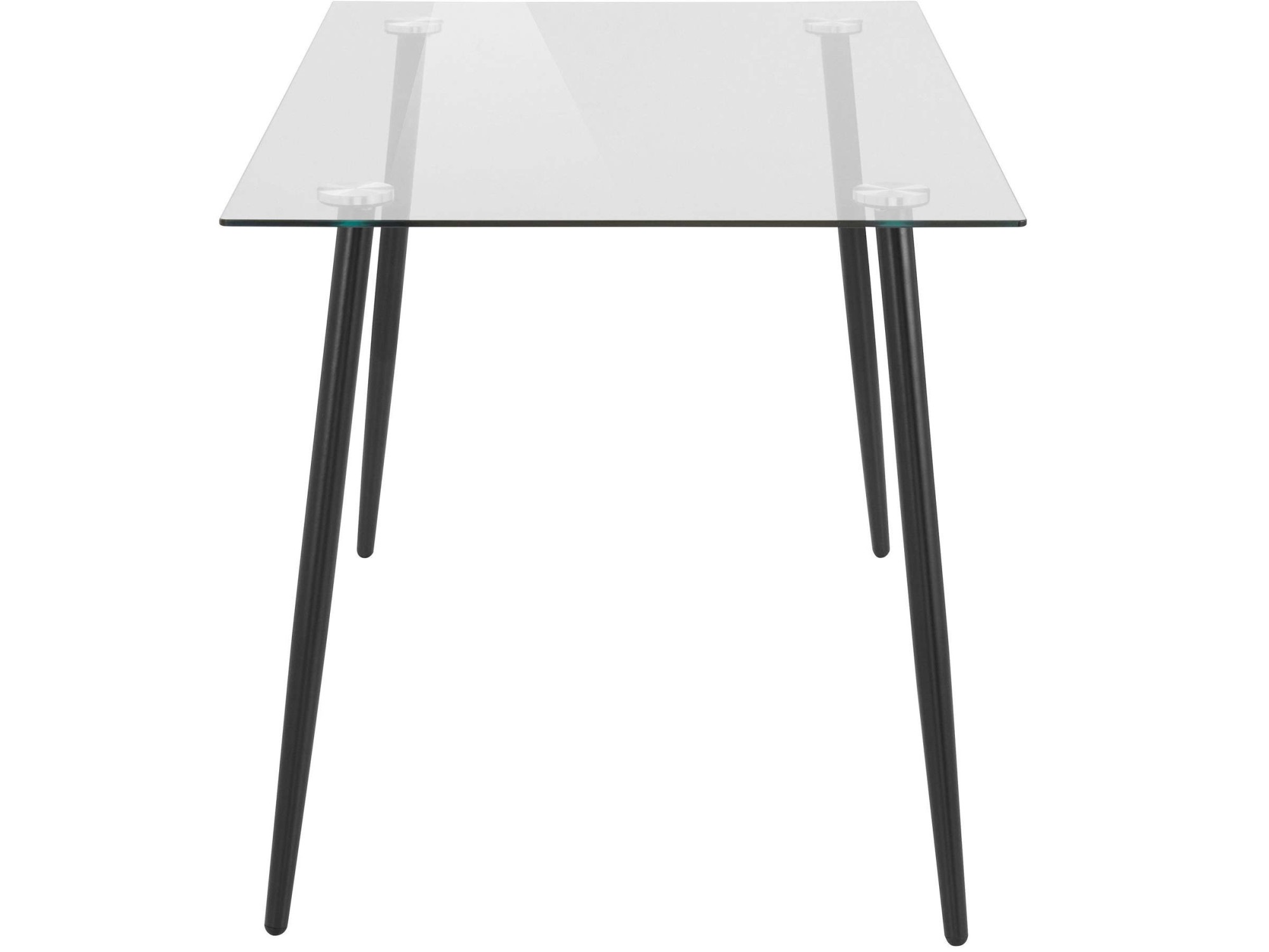 INOSIGN Essgruppe »Danny-Miller«, (Set, 5 tlg., Set 140 cm), Glastisch 140x80 cm mit 4 Stühlen (Cord), Gestell aus Metall